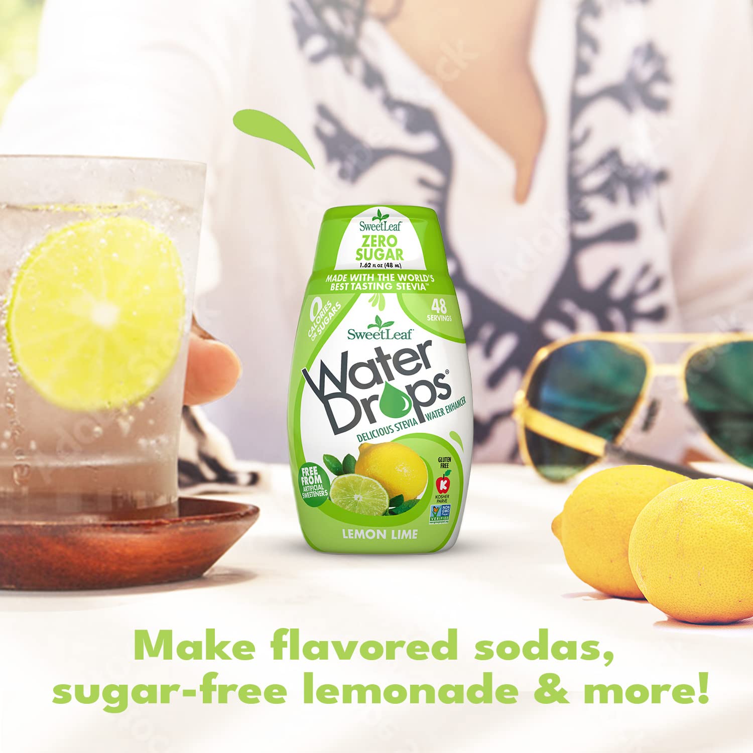 SweetLeaf Stevia Water Drops - Sugar Free Lemon Lime Flavor Enhancer, 1.62 Oz (Pack of 2) | Natural Water Flavoring for Hydration, Fitness & Healthy Lifestyle