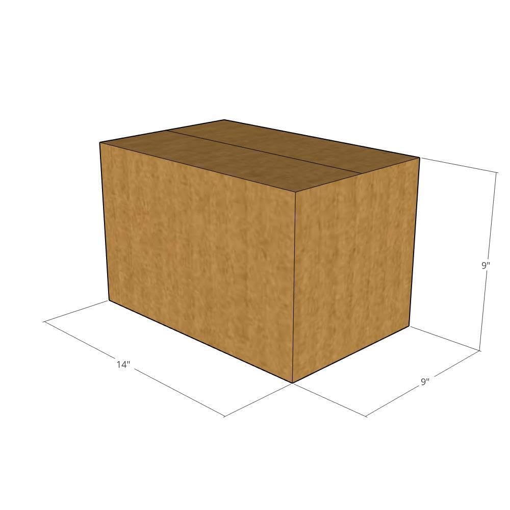 14x9x9 Corrugated Moving Boxes - 32 ECT Strength (Pack of 125) | Heavy Duty Shipping Boxes for Business, Office & Home Use | Perfect for Packing, Storage & Moving Supplies