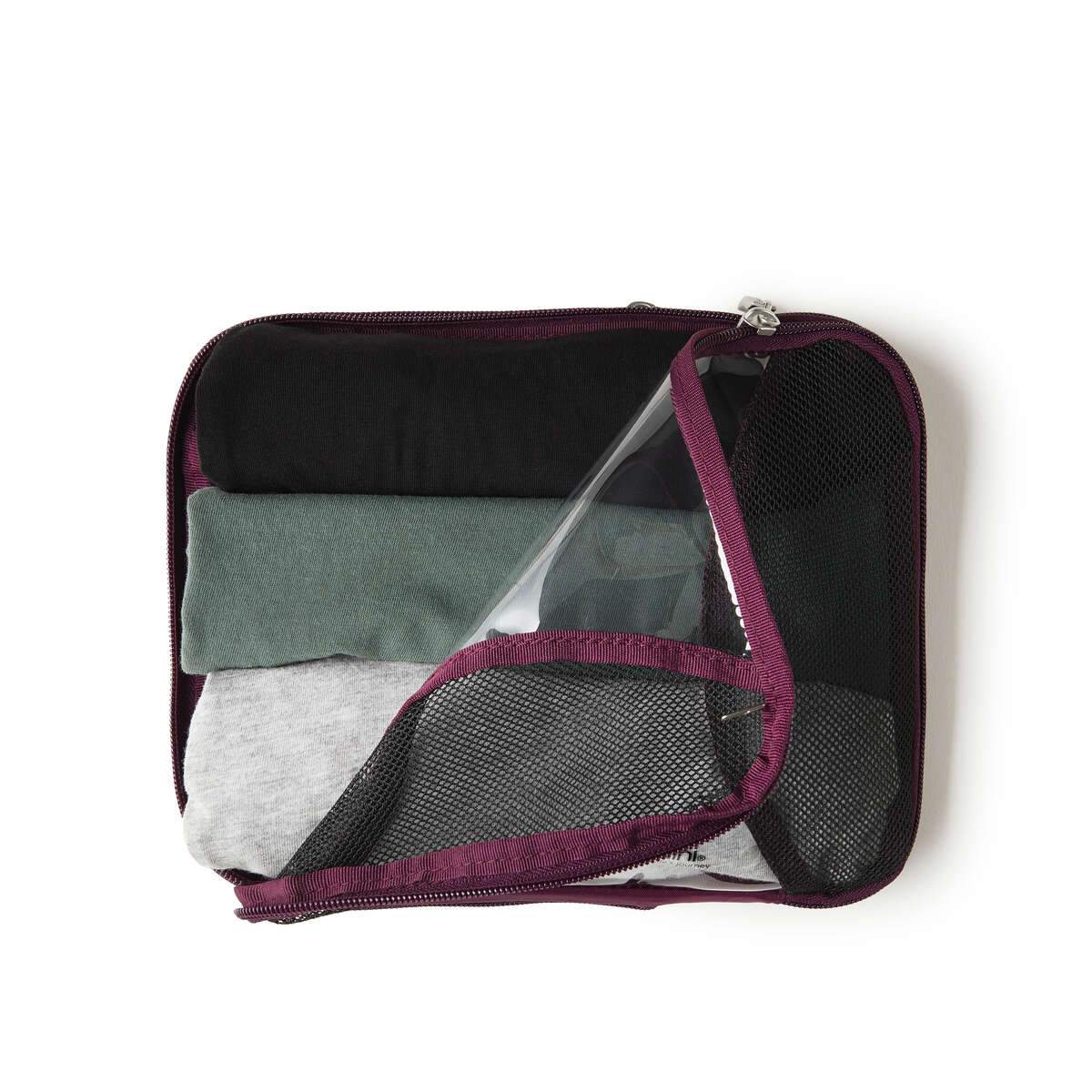 Baggallini Medium Compression Cube - Travel Organizer for Luggage, Suitcase & Backpack - Perfect for Packing Clothes, Accessories & Toiletries on Trips