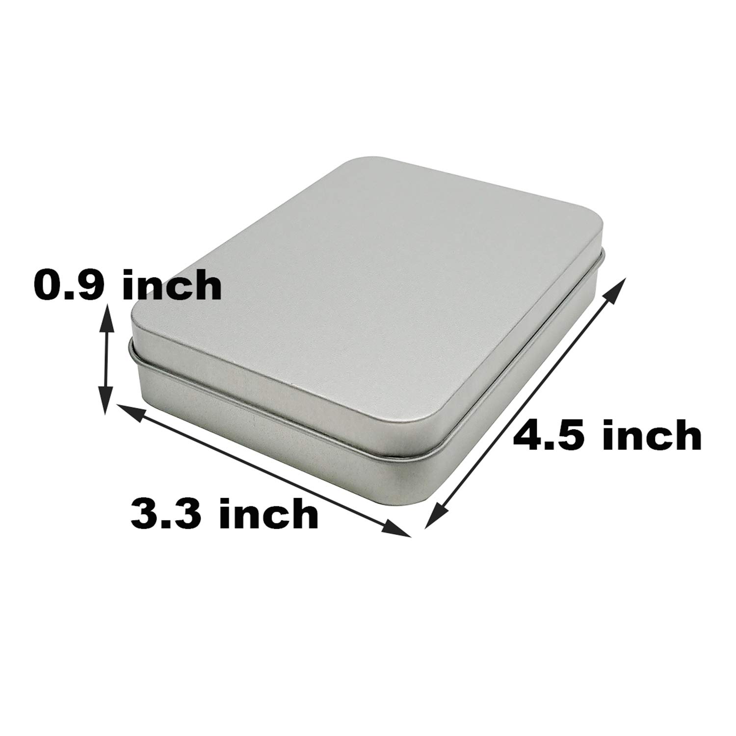 12 Pack Small Metal Hinged Tin Box Containers with Lids - 4.5x3.3x0.9 Inch Mini Portable Storage Tins for Home, Office, Craft & Jewelry Organization | Empty Metal Boxes for DIY, Travel & Gift Packaging