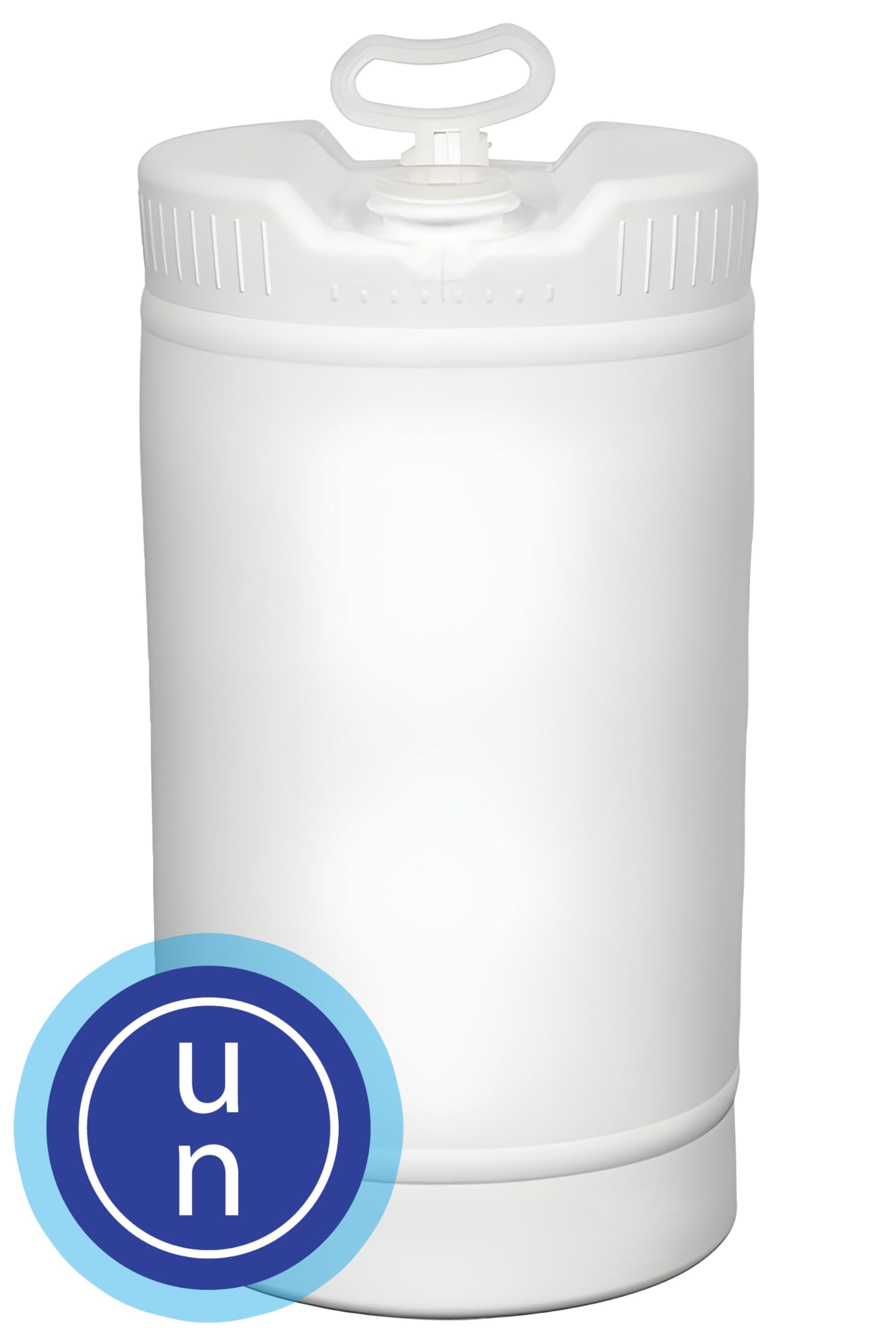 15 Gallon UN Rated Closed-Head Poly Drum with Screw Cap - Heavy Duty Plastic Barrel for Industrial, Commercial & International Shipping - Ideal for Chemical Storage, Liquid Transport and Warehouse Organization