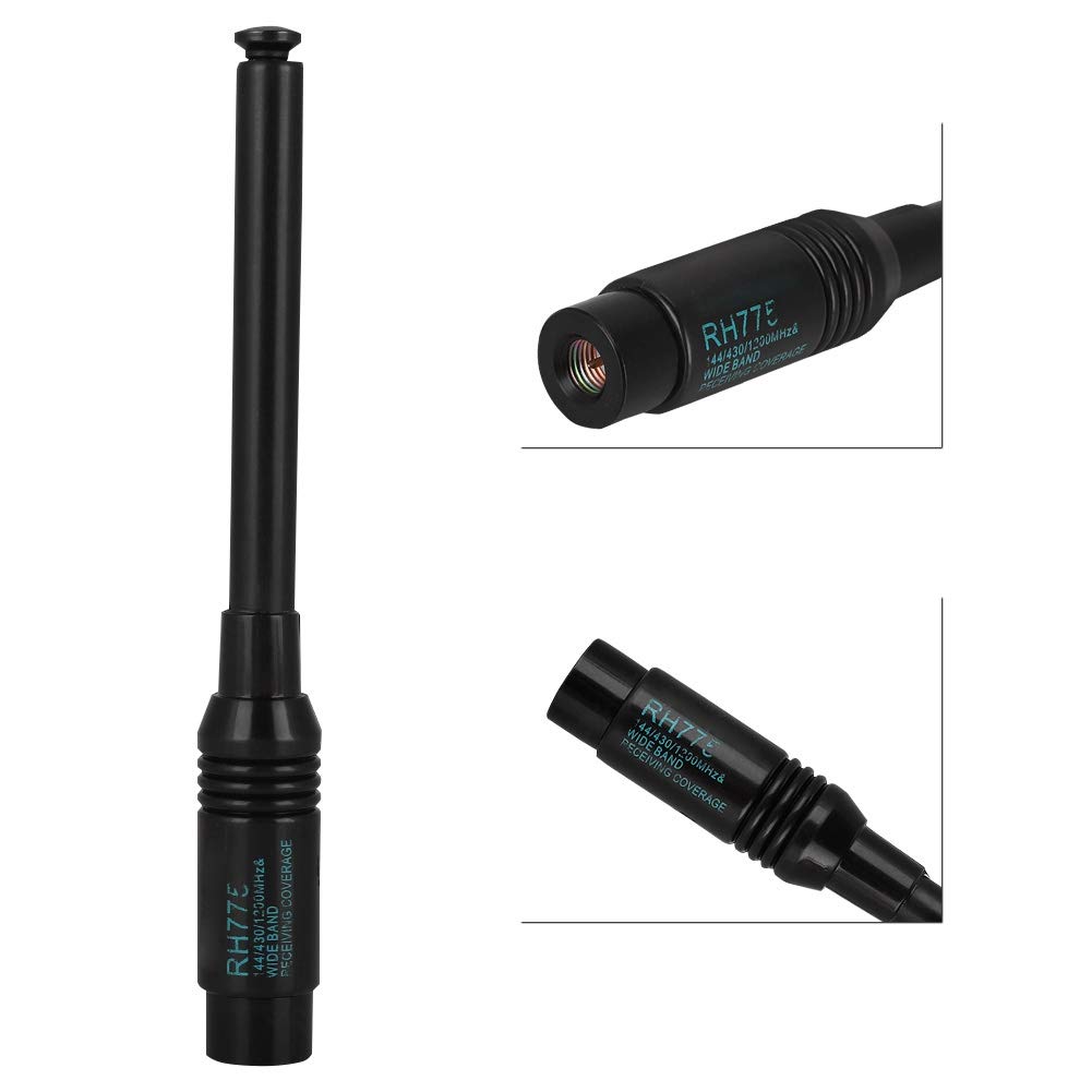 RH775 SMA Male Double Broadband Telescopic Antenna for Walkie Talkies - Enhanced Radio Communication Accessories for Outdoor Adventures, Hiking & Emergency Preparedness
