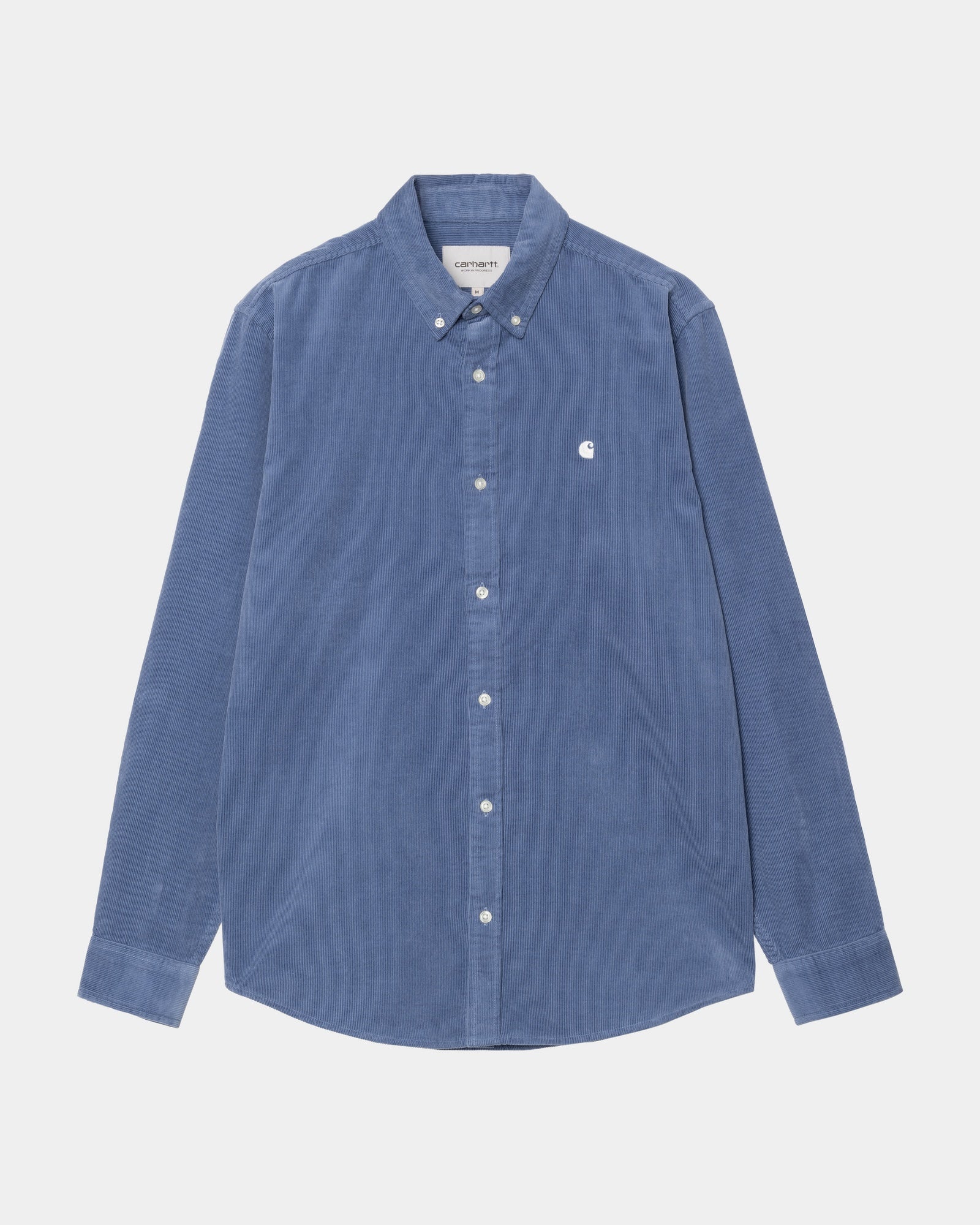 Madison Fine Cord Shirt for Men - Blue Iris Wax Color Cotton Blend Button Down Shirt | Casual Office Wear & Date Night Outfit