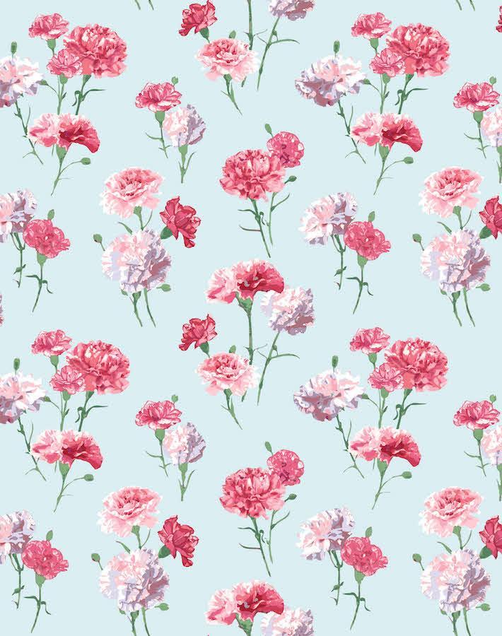 Nathan Turner's 'Mamas Favorite' Wallpaper - Sky Blue Floral Peel and Stick Wallpaper for Bedroom, Nursery & Home Decor
