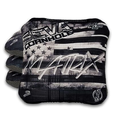 Matrix Series ACL Certified Cornhole Bags - Premium Quality Regulation Toss Bags with Dual-Speed Design | Durable & Weather Resistant Set of 4 | Perfect for Backyard Games, Tailgating, and Outdoor Parties