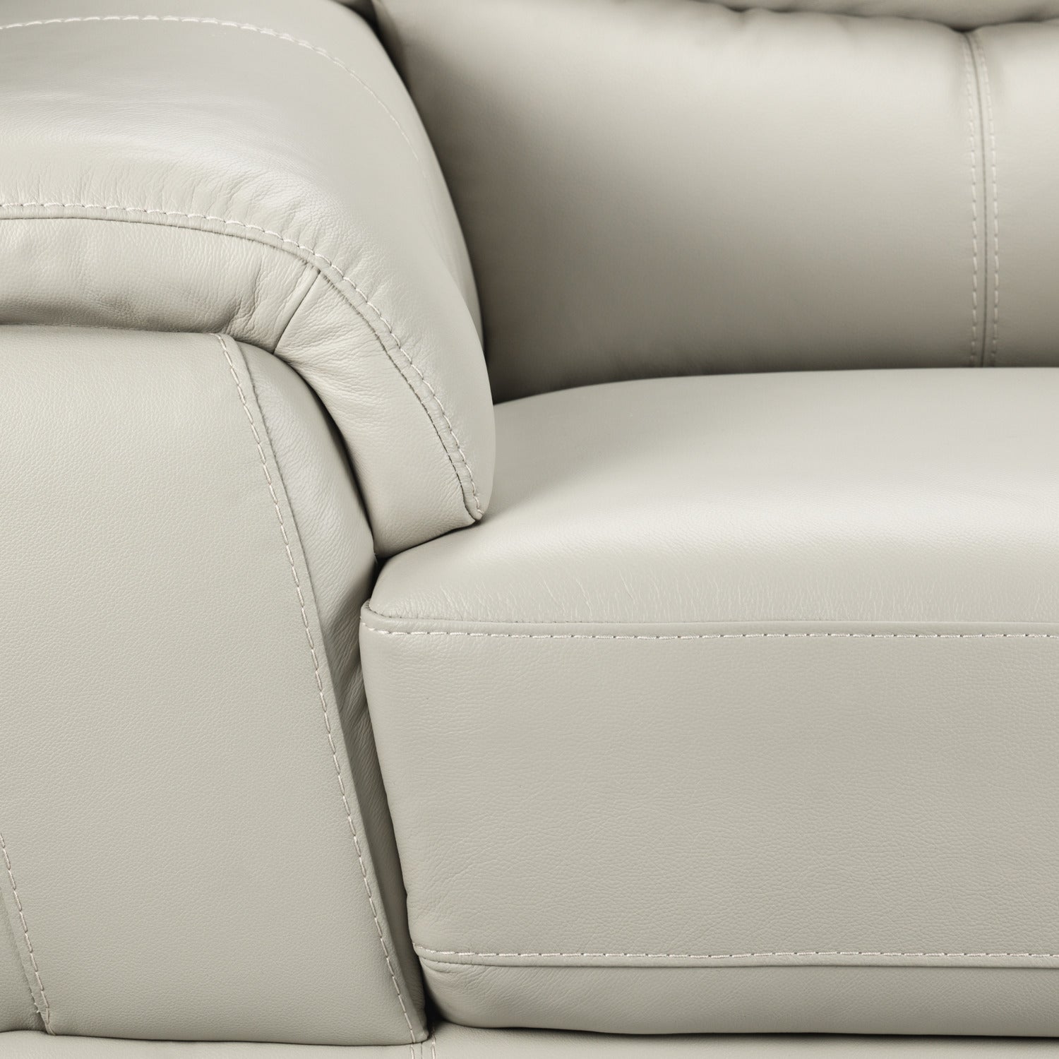 Braylon Leather Loveseat Sofa - Silver Grey | Modern Faux Leather Small Couch for Living Room, Apartment & Office | Comfortable 2-Seater with Sturdy Frame