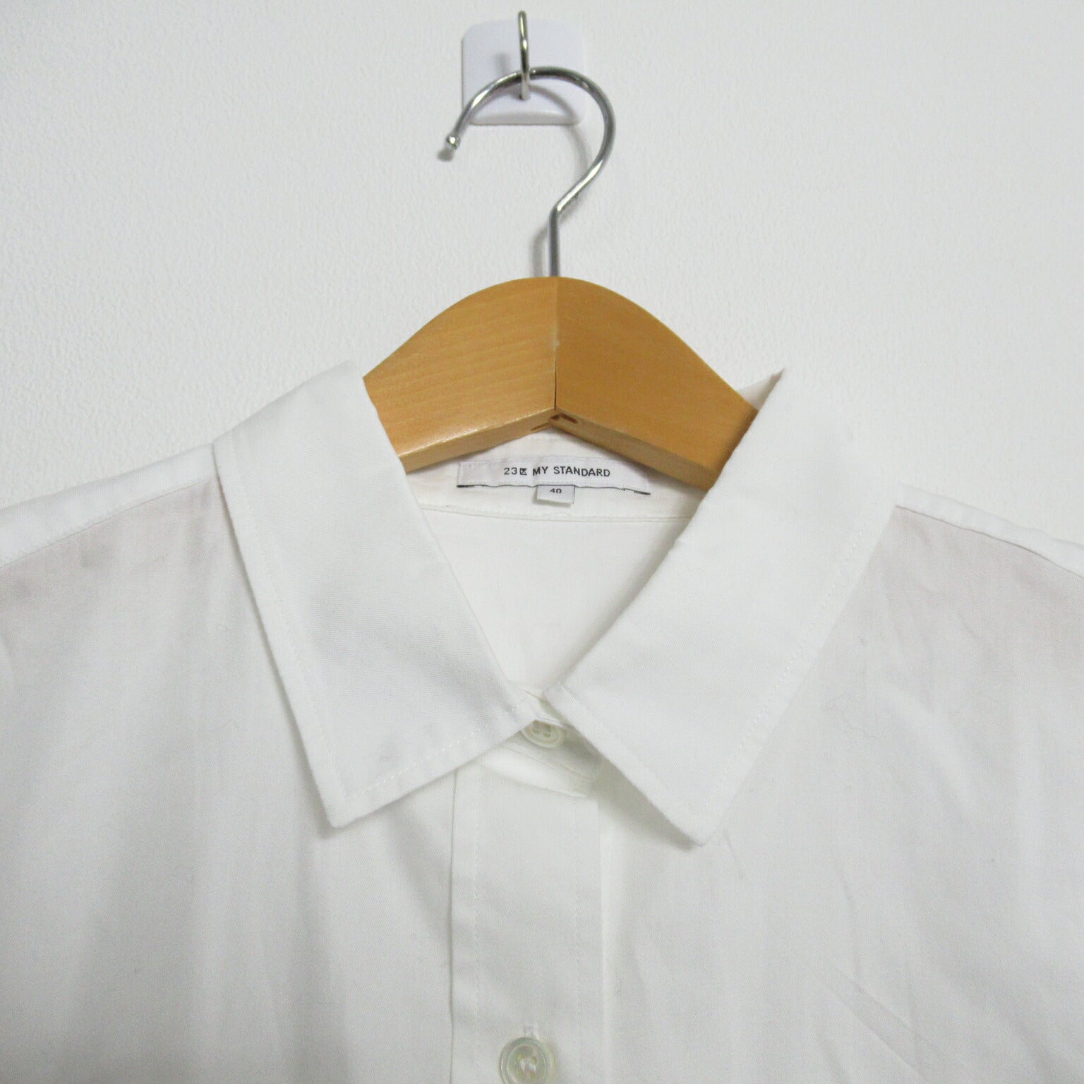 23 District Women's Cotton Long Sleeve Shirt - Soft Breathable White Blouse for Work & Casual Wear | Office, Date Night, Spring Outfit
