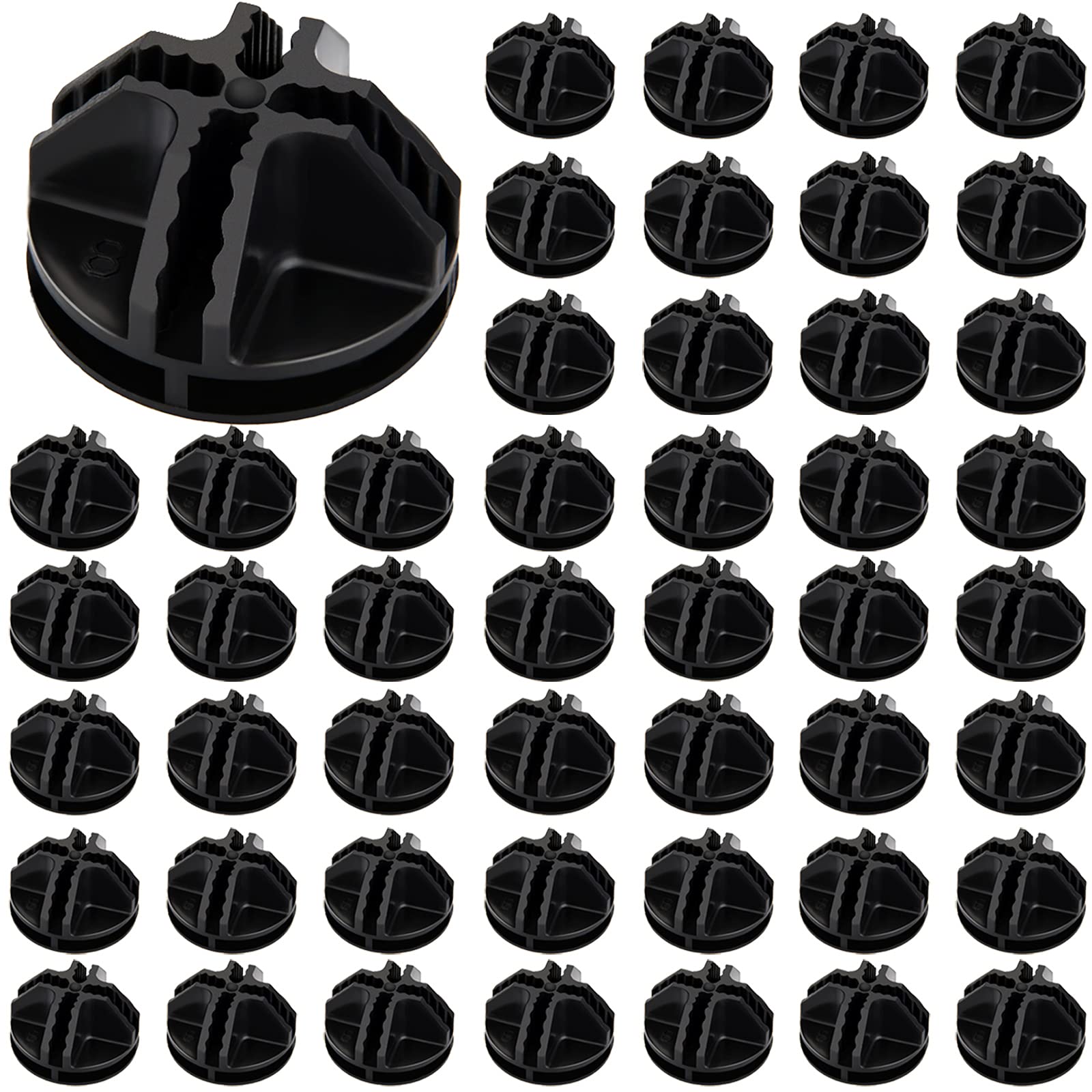 48-Piece Black ABS Plastic Cube Connectors for Modular Storage - Wire Cube Organizer for Closet, Shelving & DIY Storage Solutions | Perfect for Home Organization & Garage Storage Systems