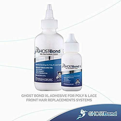 Ghost Bond XL Hair Replacement Adhesive - Invisible Bonding Glue 1.3oz for Men & Women - Strong Hold for Wigs, Toupees & Hair Systems - Waterproof & Sweatproof Formula - Salon Quality Hair Glue for Daily Wear & Special Occasions