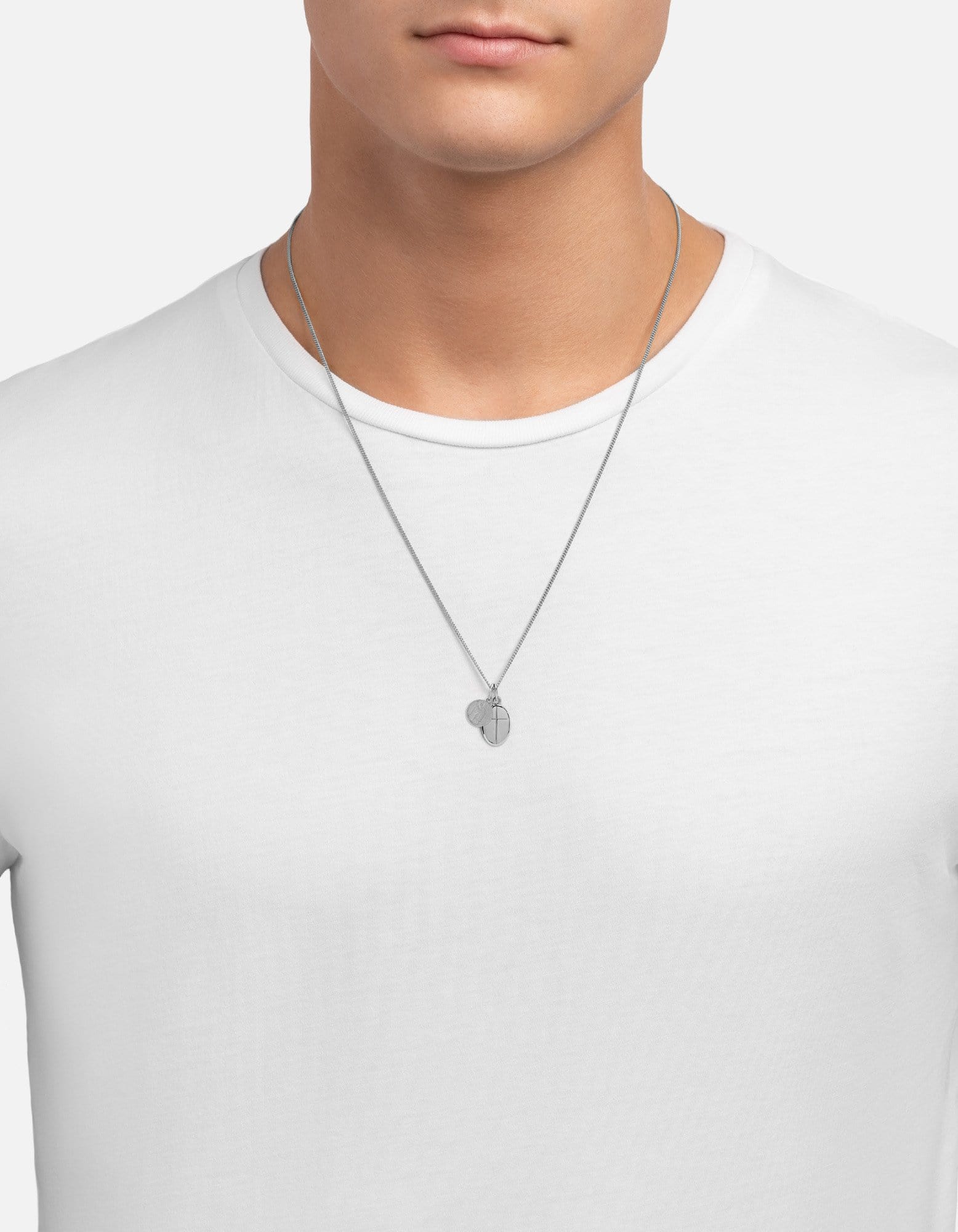 Mini St Christopher Necklace in Sterling Silver - Religious Cross Pendant for Travel Protection & Blessings - Perfect Gift for Baptism, First Communion & Everyday Wear