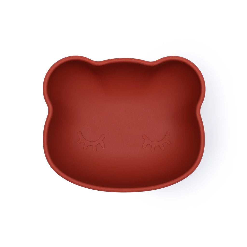 We Might Be Tiny Bear Stickie Bowl and Lid - Reusable Silicone Food Storage Container for Kids Lunch, Snacks, and Meal Prep - Perfect for Home, School, and Travel