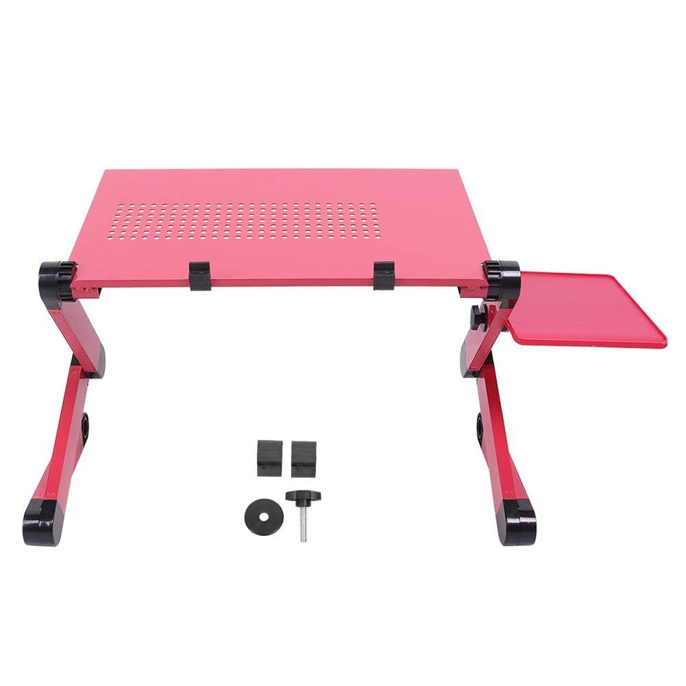 Foldable Laptop Desk with Mouse Holder - Modern Style Heat Dissipation Bed Tray, Portable Lap Table for Chair, Bed, Office & Home Use (Rose Red) - Perfect for Working, Studying, Gaming & Dining in Bed or on the Couch