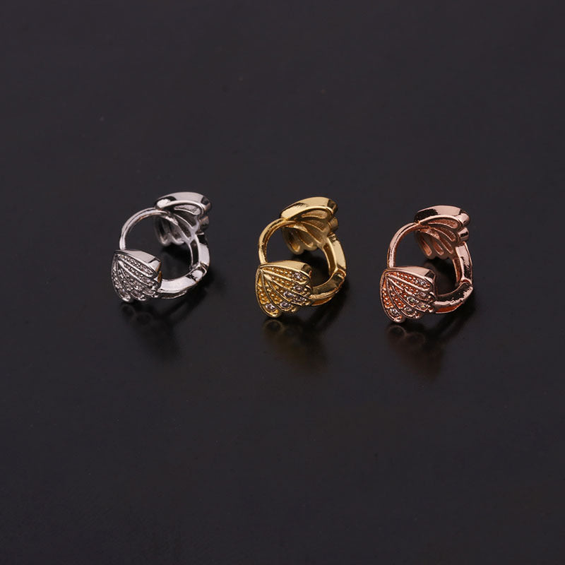 18K Gold Cartilage Dangle Hoop Clip On Earrings for Women - Non-Piercing Fake Ear Cuffs for Helix, Tragus & Conch - Perfect for Parties, Weddings & Everyday Wear | HSPJ252