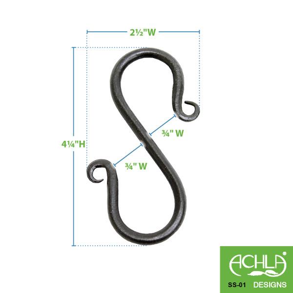 Mini S Hooks 3 Pack - Heavy Duty Small Hooks for Hanging Plants, Keys, Towels & More - Perfect for Home, Kitchen, Bathroom & Office Organization
