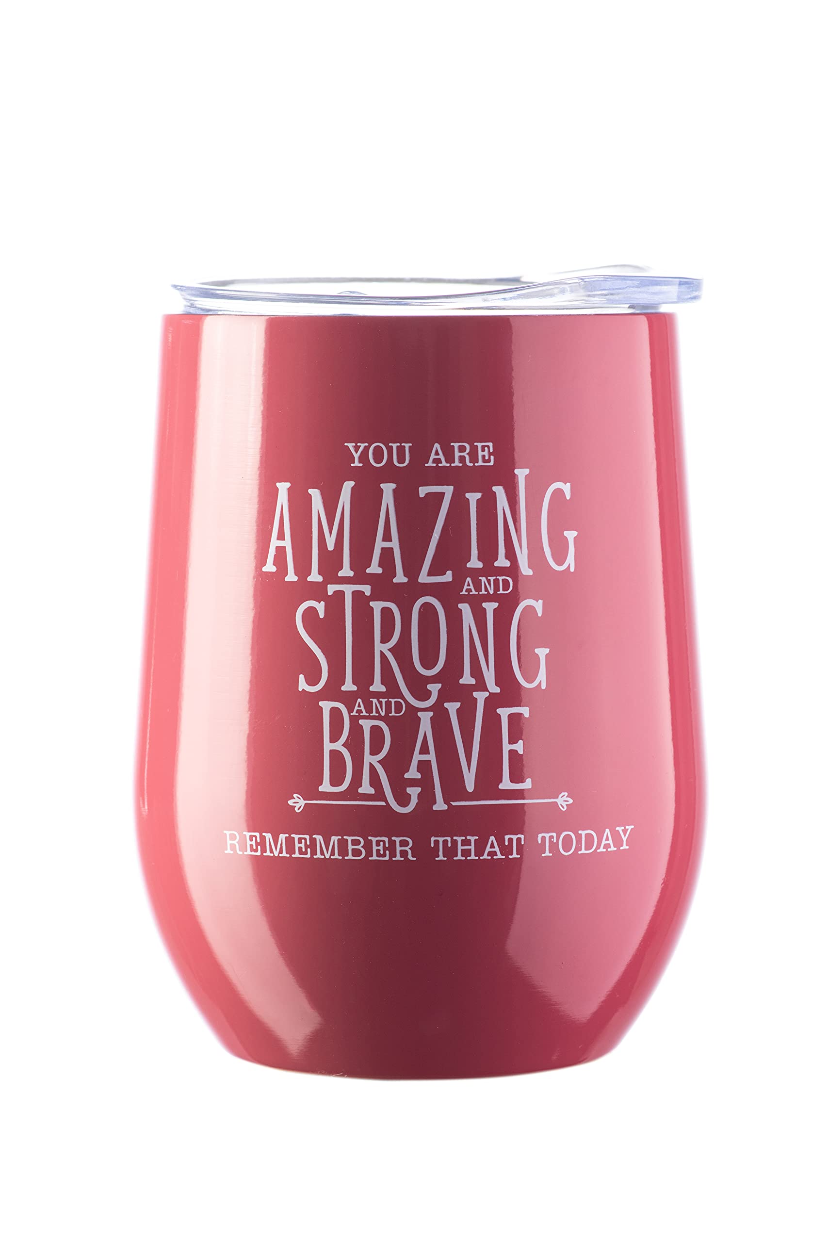 DIVERSEBEE Inspirational Thank You Gifts for Women - Insulated Wine Tumbler Cup with Lid (Ruby) - Perfect for Mom, Sister, Wife, Coworker, Nurses, Best Friend, Encouragement, Birthday, Wine Lovers, Outdoor Picnics, and Relaxing Evenings