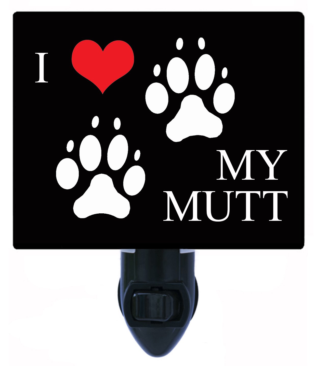 I Heart My Mutt LED Night Light for Dogs - Cute Pet Nightlight for Bedroom, Nursery, Hallway & Home Decor