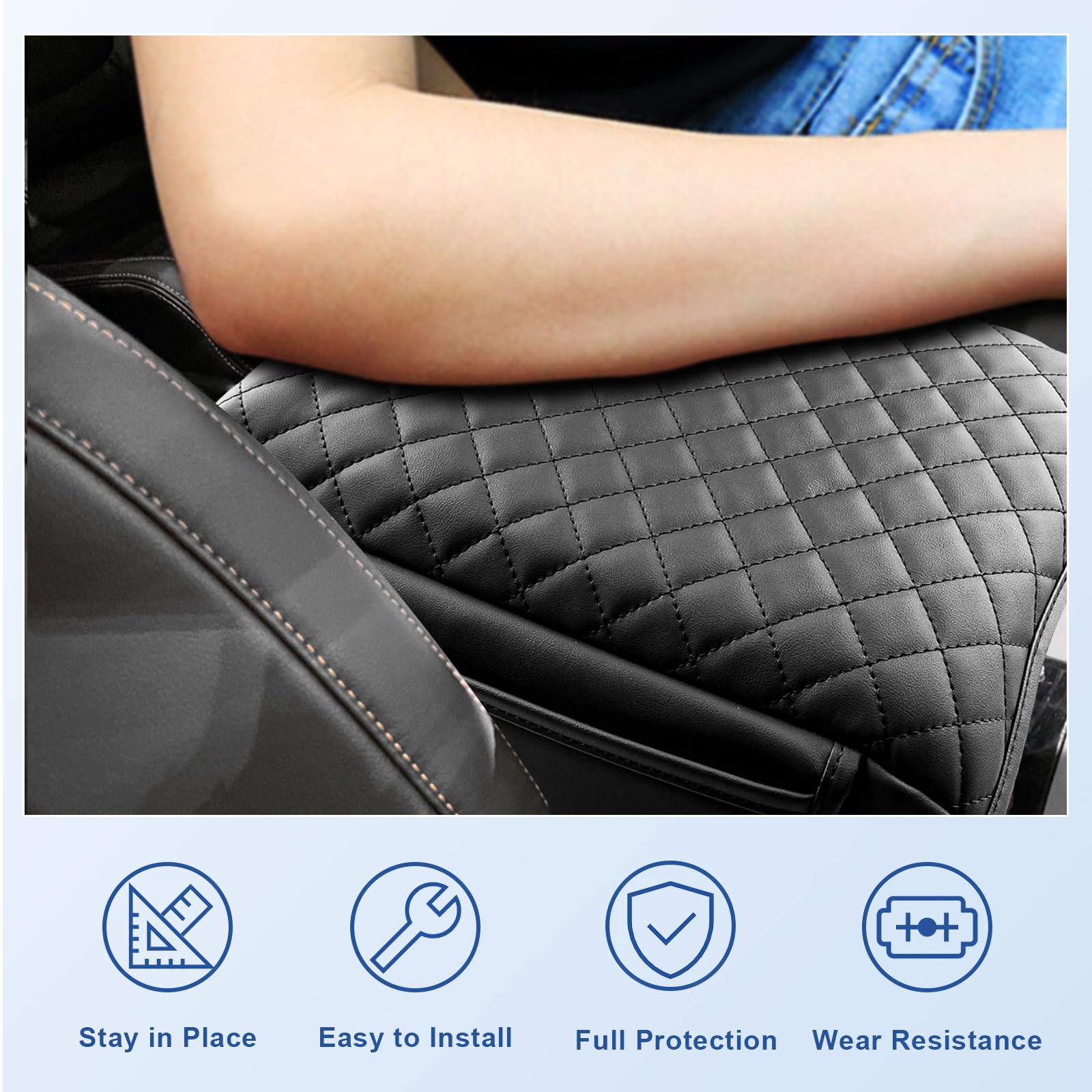 2023-2025 Honda Pilot Center Console Cover | Fits 2023-2025 Pilot, 2024-2025 Ridgeline & 2024-2026 Passport | Premium Armrest Cushion Pad | Comfort Upgrade for Long Drives & Daily Commutes