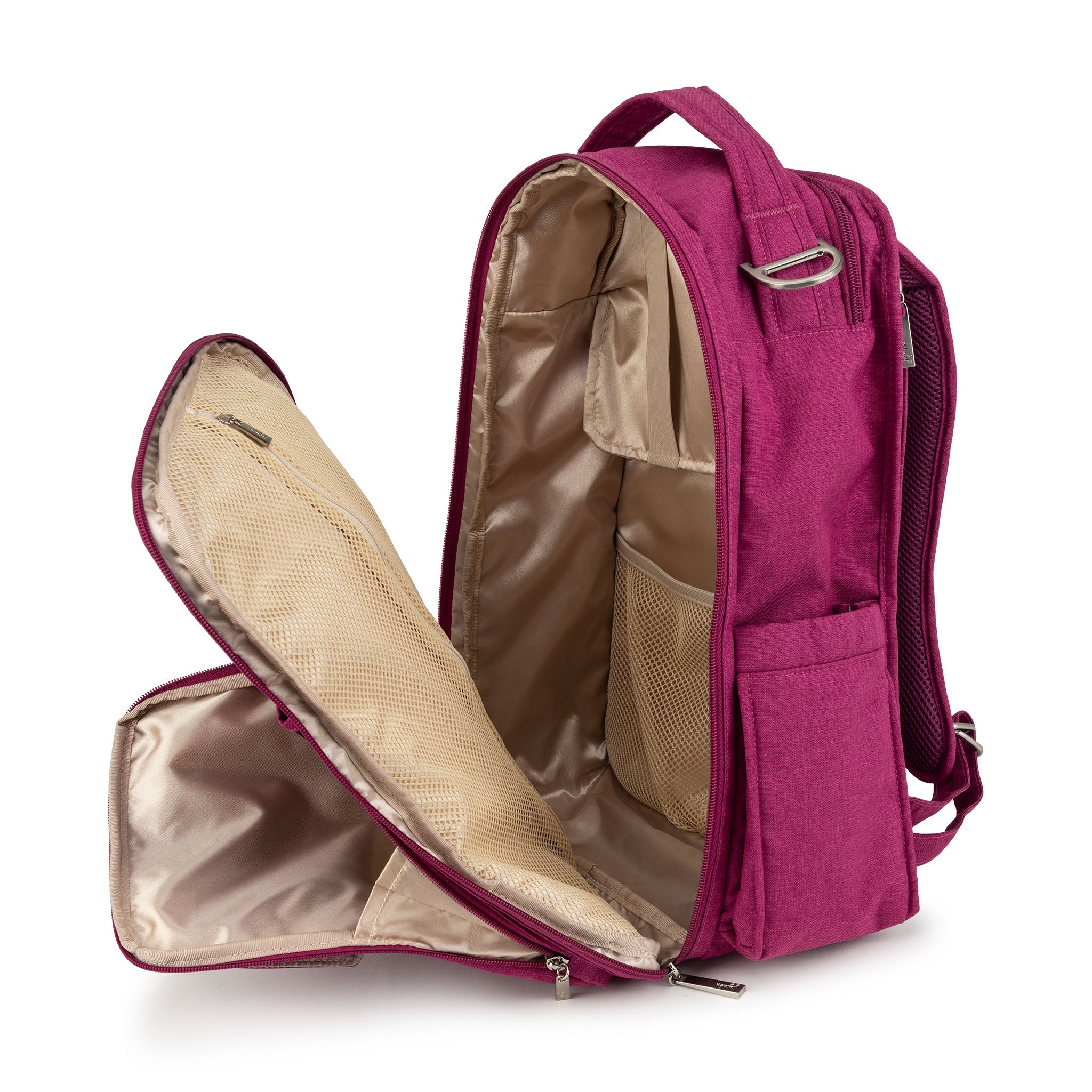 Ju Ju Be Chromatics Raspberry Jam & Grape Crush Collection - Stylish Diaper Bag & Tote for Moms, Perfect for Travel, Work & Everyday Use