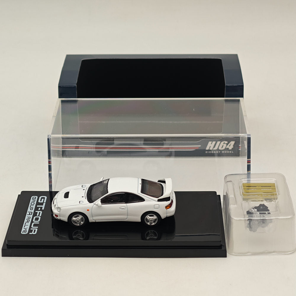 1/64 Scale Toyota Celica GT-Four WRC ST205 Diecast Model Car - Hobby Japan HJ641064AW White - Collectible Toy Car for Enthusiasts & Perfect Gift for Car Lovers | Display, Racing Collection, Birthday Present