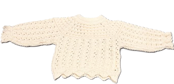 BEBE ORGANIC SILVIA SWEATER for Newborn 6 Months - Soft Baby Knit Cardigan for Girls & Boys - Perfect for Family Photos, Outings & Cozy Winter Wear