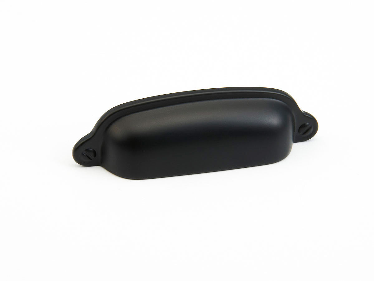 Black Flat Leah Drawer Pulls - Cabinet Handles & Cup Pulls for Kitchen, Bathroom & Furniture - Modern Hardware for Drawers & Cabinets