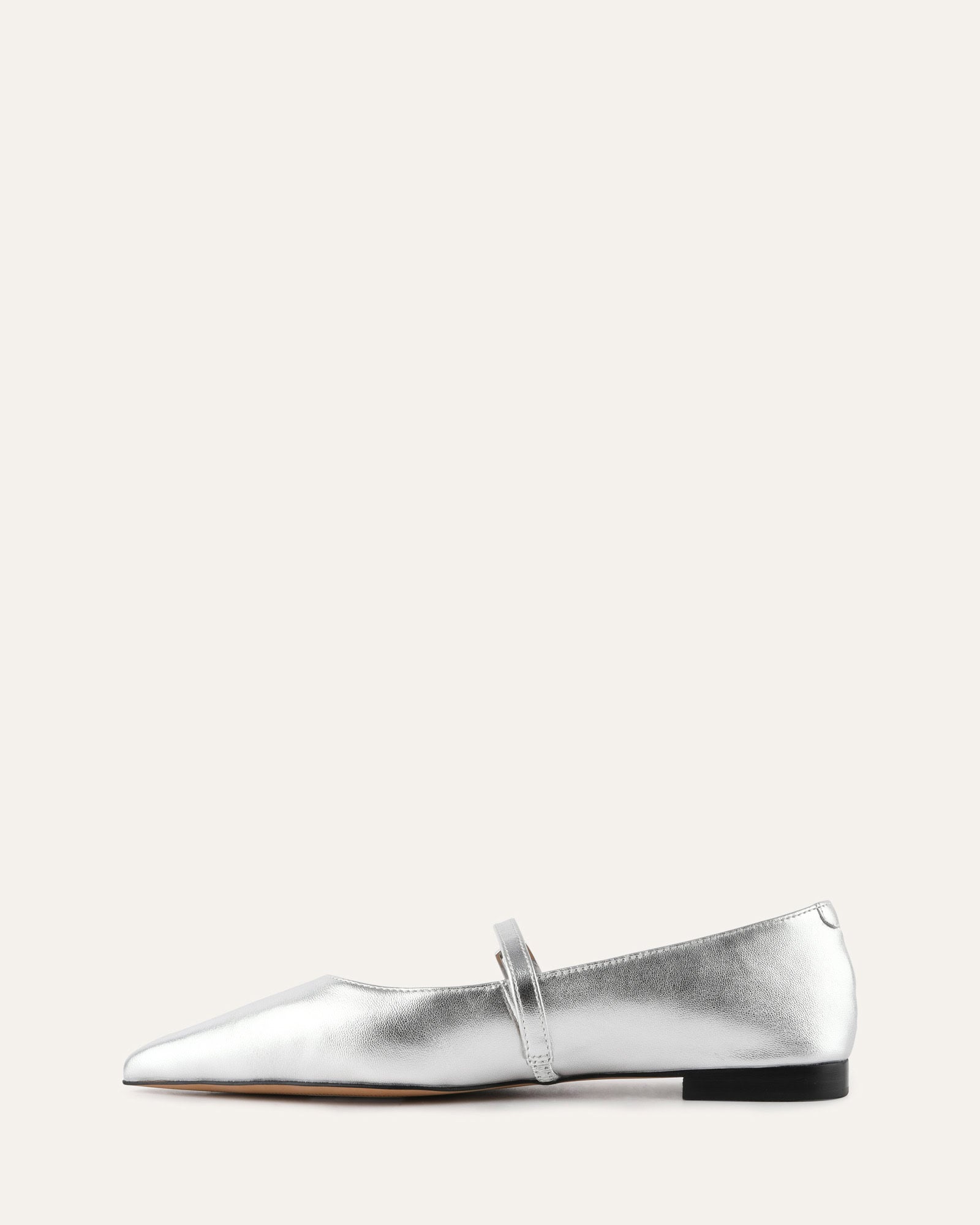 DILARIA Women's Silver Leather Dress Flats - Comfortable & Elegant Shoes for Weddings, Parties & Office Wear