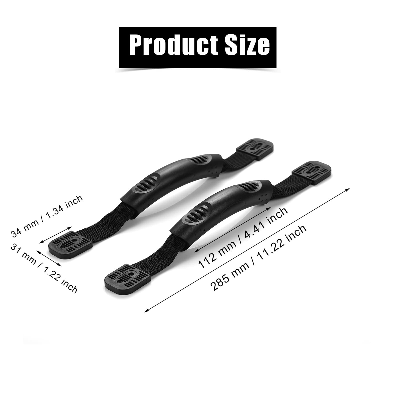 2-Pack Kayak Carry Handles with 8 Screws - Heavy Duty Canoe Replacement Handles for Kayak Boat Accessories - Perfect for Easy Transport & Side Mounting on Kayaks & Canoes