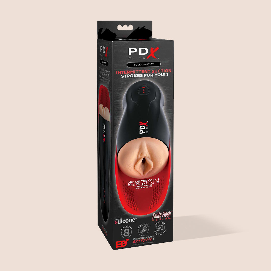 PDX Elite F—ck O Matic Stroker - Powerful Suction & Dual Motor Vibrations for Ultimate Pleasure | Perfect for Solo Play, Couples Fun & Discreet Adult Toys Collection