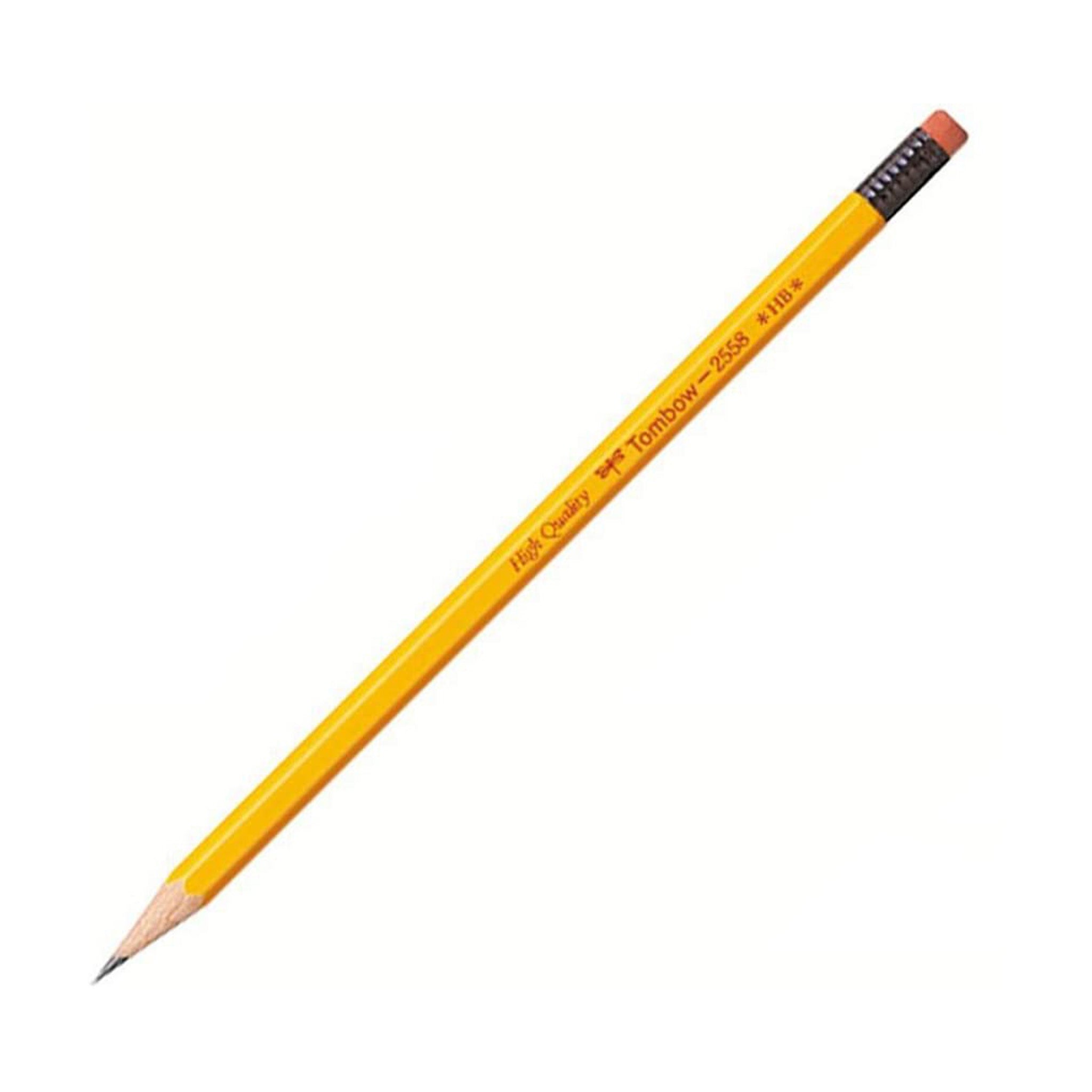 Tombow 2558 Wooden Pencils - 1 Dozen Pack (12 Count) - Premium Quality Graphite Writing Pencils for School, Office & Art Sketching - Smooth Writing & Easy Sharpening