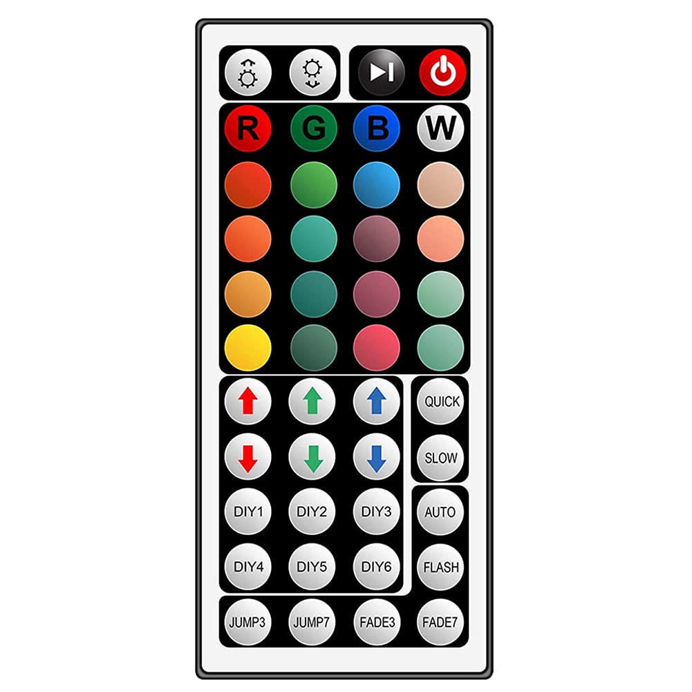 44 Key RGB LED Strip Light Remote Control - Wireless IR Dimmer for SMD 5050/3528/2835 LED Light Strips | Perfect for Home Decor, Bedroom Lighting & Party Ambiance