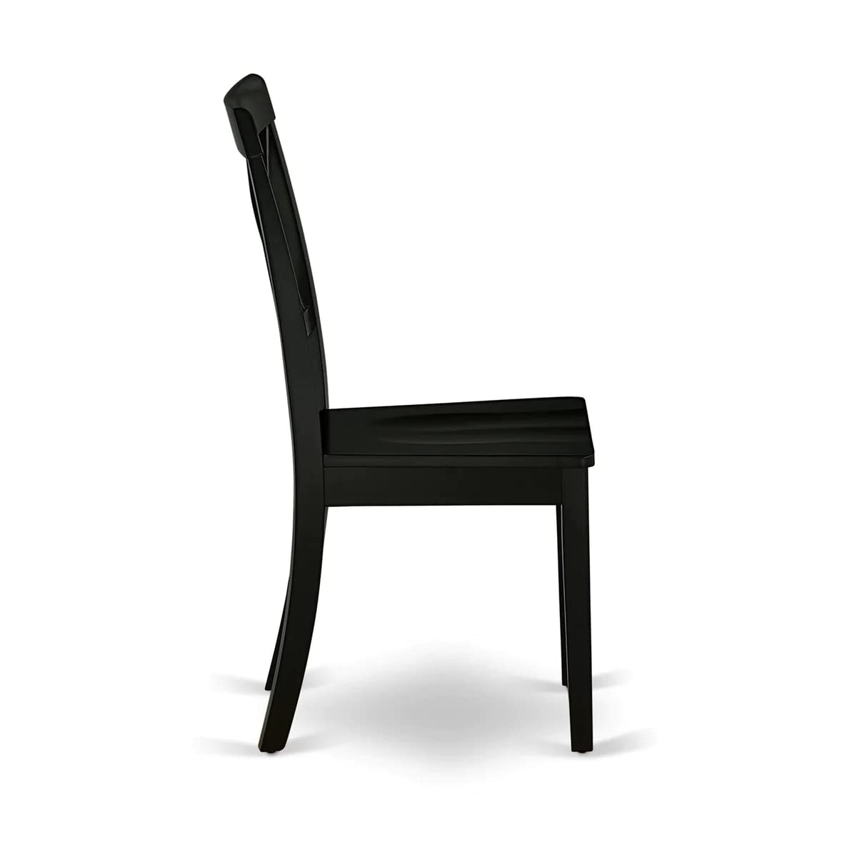 Modern 3-Piece Dining Table Set with Butterfly Leaf & 2 Chairs - 32x54 Inch Black Wooden Kitchen Table - East West Furniture NOBO3-BLK-W - Perfect for Small Spaces, Apartments & Contemporary Dining Rooms