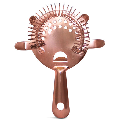 BarConic® Four Prong Strainer - Premium Copper Plated Cocktail Strainer for Bartenders & Mixologists | Perfect for Crafting Cocktails, Mocktails & Infused Drinks at Home Bars & Professional Mixing