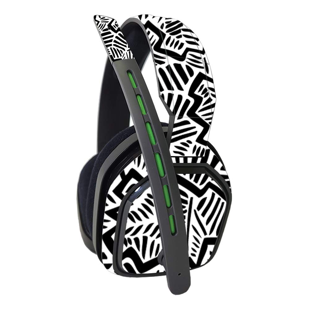 MightySkins Vinyl Decal Wrap Cover for Astro A10 Gaming Headset - Abstract Black Design | Protective & Durable Skin | Easy to Apply & Remove | Made in USA | Perfect for Gamers & Streamers