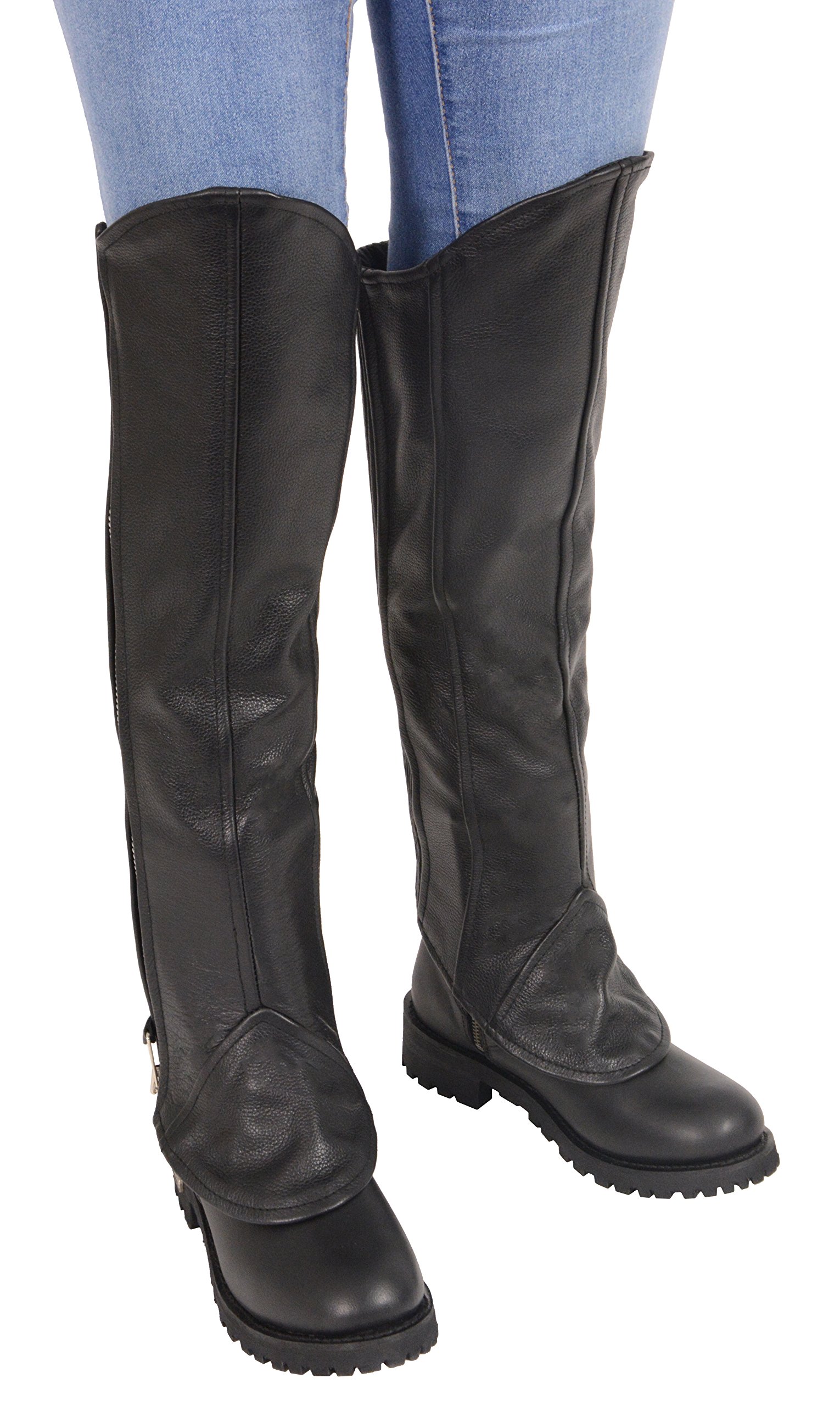 Women's Knee High Half Chap Leggings with Zipper - Equestrian Riding Pants for Horseback Riding & Outdoor Activities
