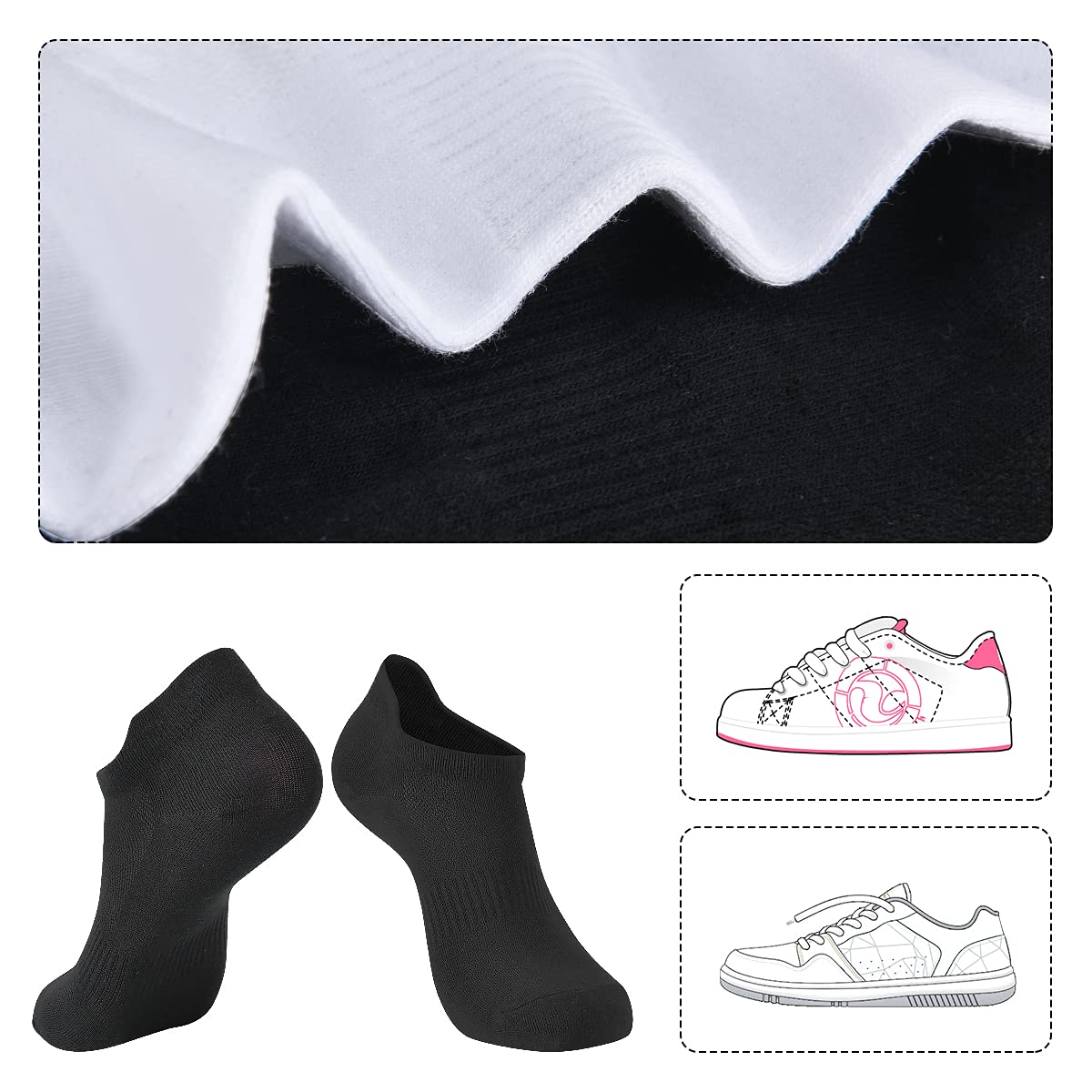 6 Pairs Women's Running Socks - Breathable No Show Athletic Socks for US Size 6-10 | Soft Low Cut Sports Socks for Jogging, Gym & Daily Wear