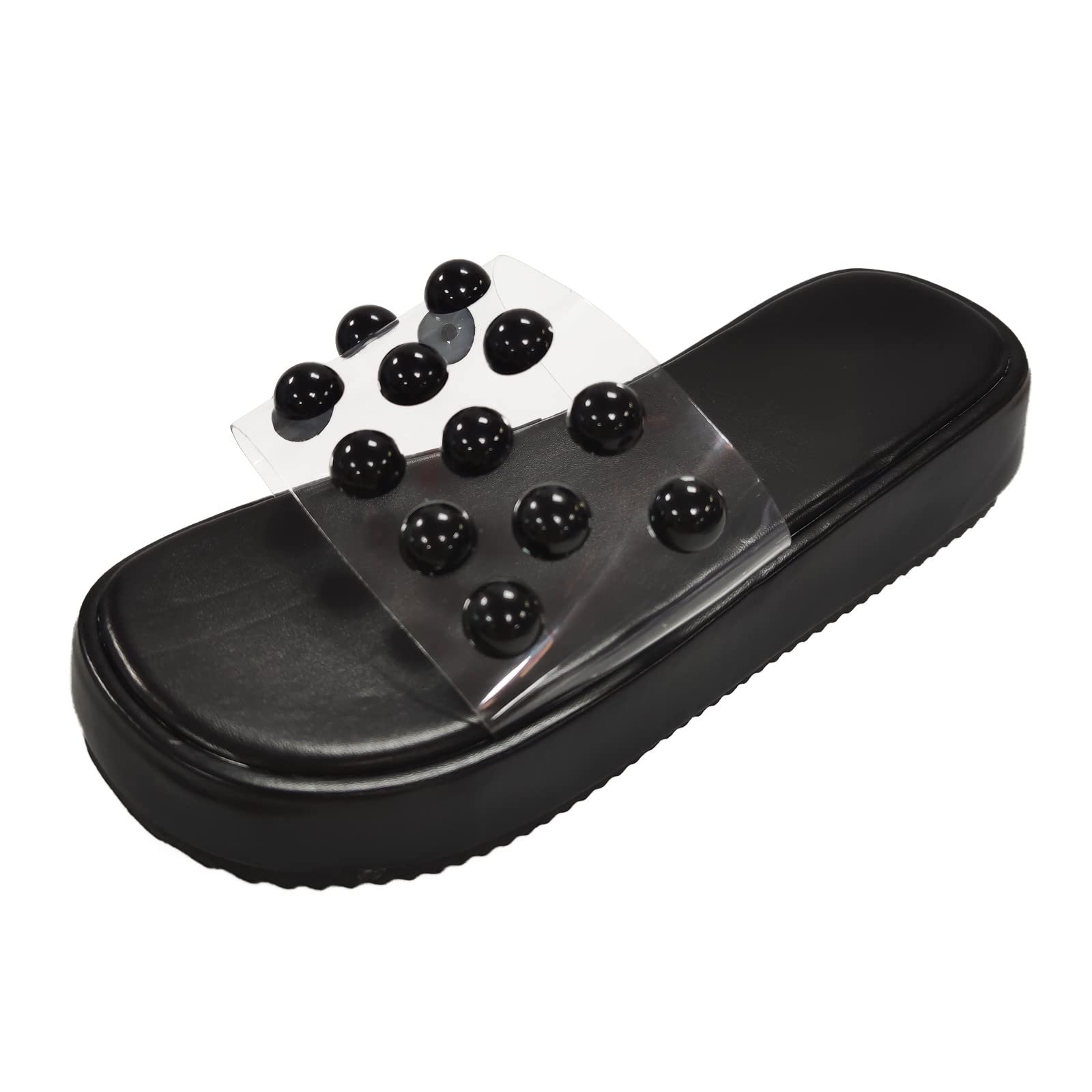 Women's Fashion Pearl Toe Wedge Sandals - Casual Summer Open-Toe Shoes for Walking & Beach Outfits | Comfortable & Stylish Athletic Sandals for Daily Wear