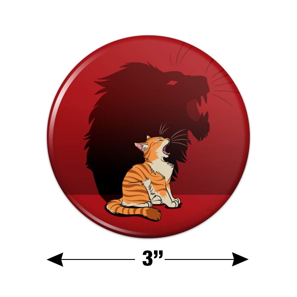 Little Kitten Lion Roar Refrigerator Magnet - Cute Animal Kitchen Decor for Fridge, Office & Home Organization (Set of 6) - Perfect for Holding Photos, Notes & Reminders