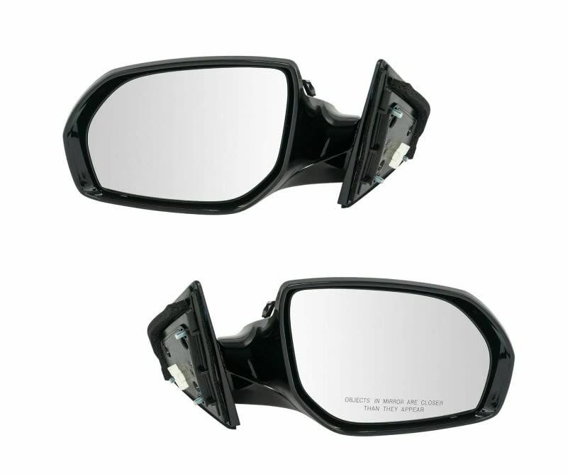 Heated Side Mirror Pair for Hyundai Santa Fe SUV - Black, Power-Adjustable, Smooth Design - Perfect for Winter Driving & Enhanced Visibility in Rain/Snow