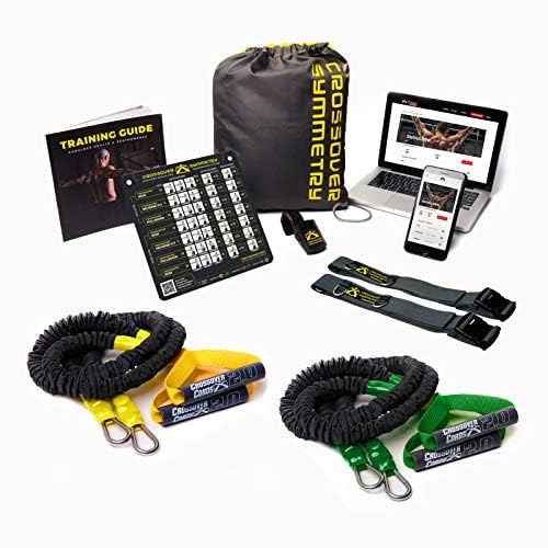 Crossover Symmetry Shoulder System with 2 Resistance Bands - Home Workout & Rehab Training for Rotator Cuff Pain Relief - Includes Exercise Guide & Online Workouts for Fitness Recovery & Strength Training