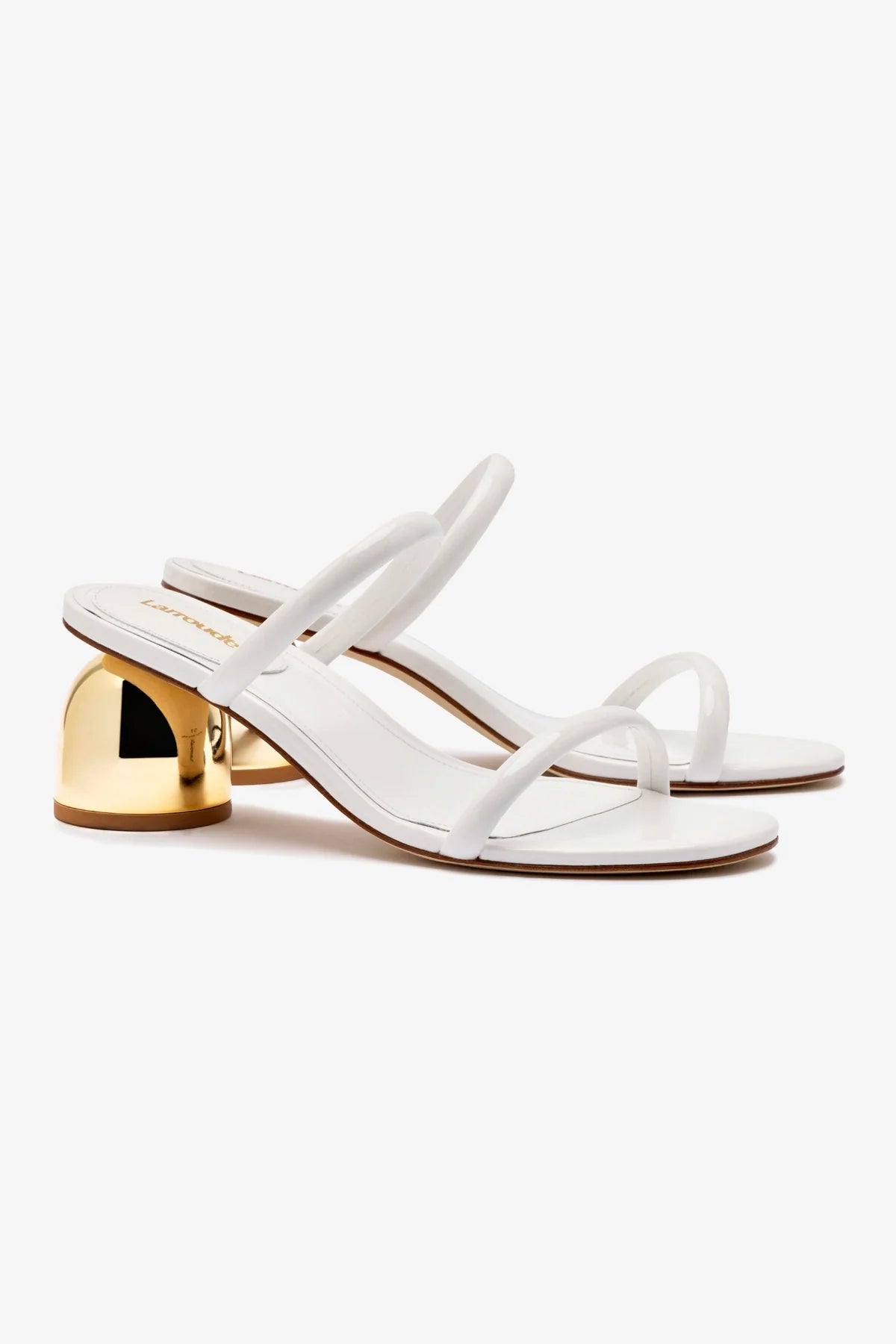 White Patent Leather Dew Drop Mule - Comfortable Women's Slip-On Shoes for Casual Wear, Office & Outdoor Walking