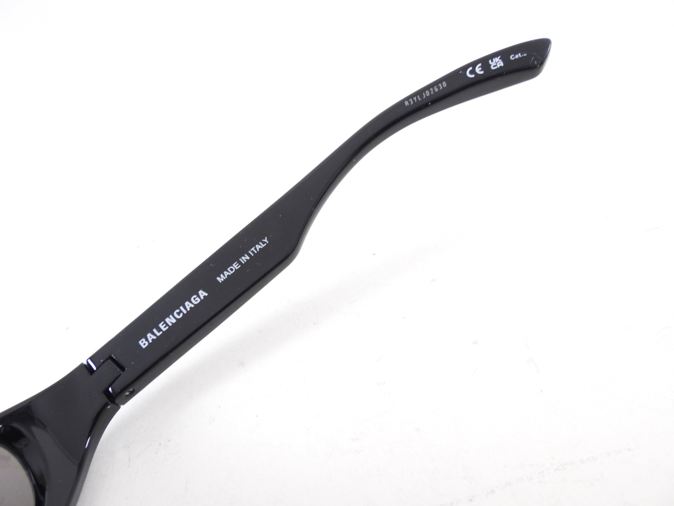 Balenciaga Black Acetate Cut Cat Eye BB0202S Sunglasses for Women - Fashion Designer Shades for Summer, Beach & Outdoor Activities