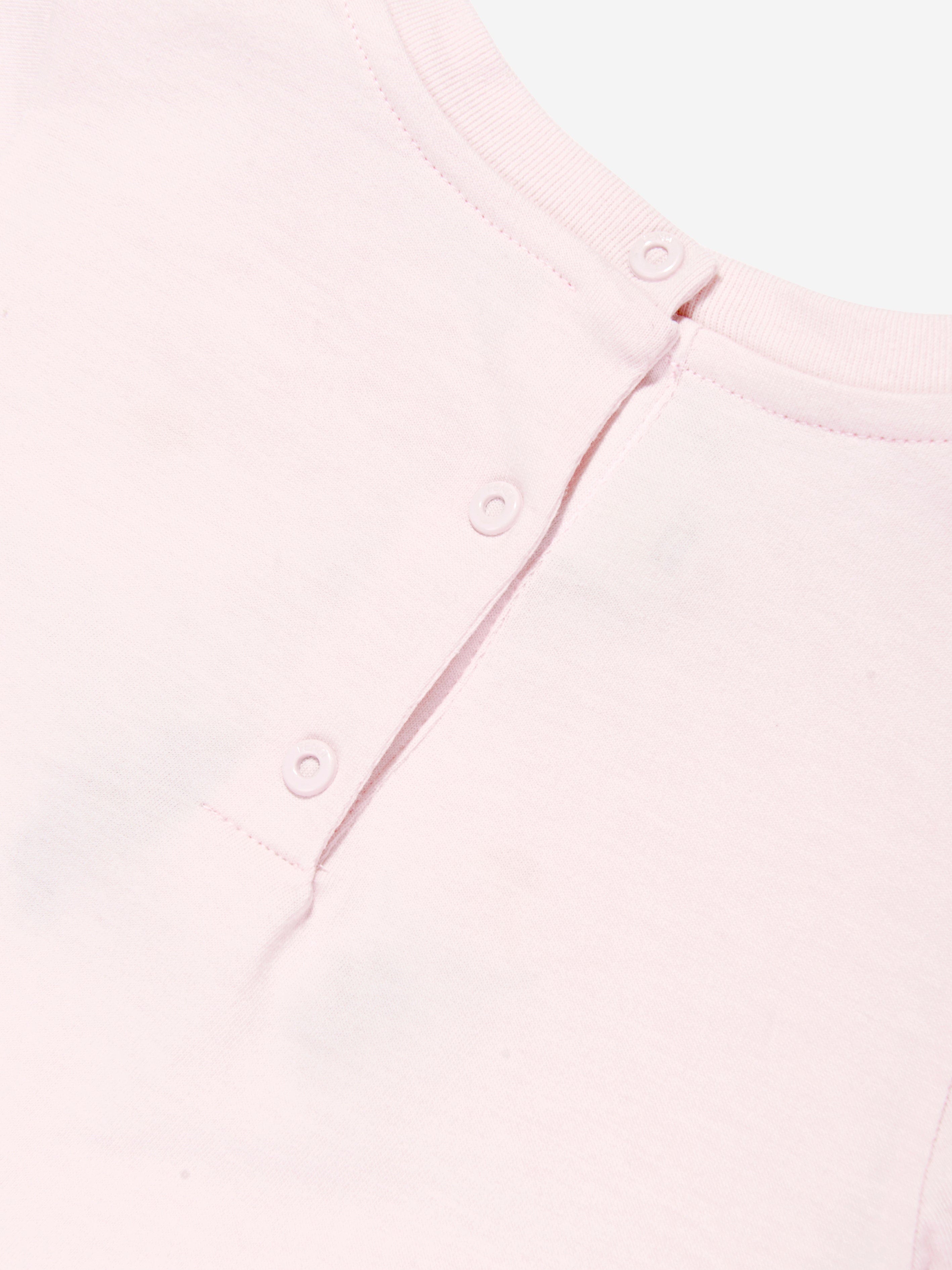 Adorable Pink Bear Print Baby Girls T-Shirt - Soft & Comfortable Cotton Tee for Playdates & Family Outings