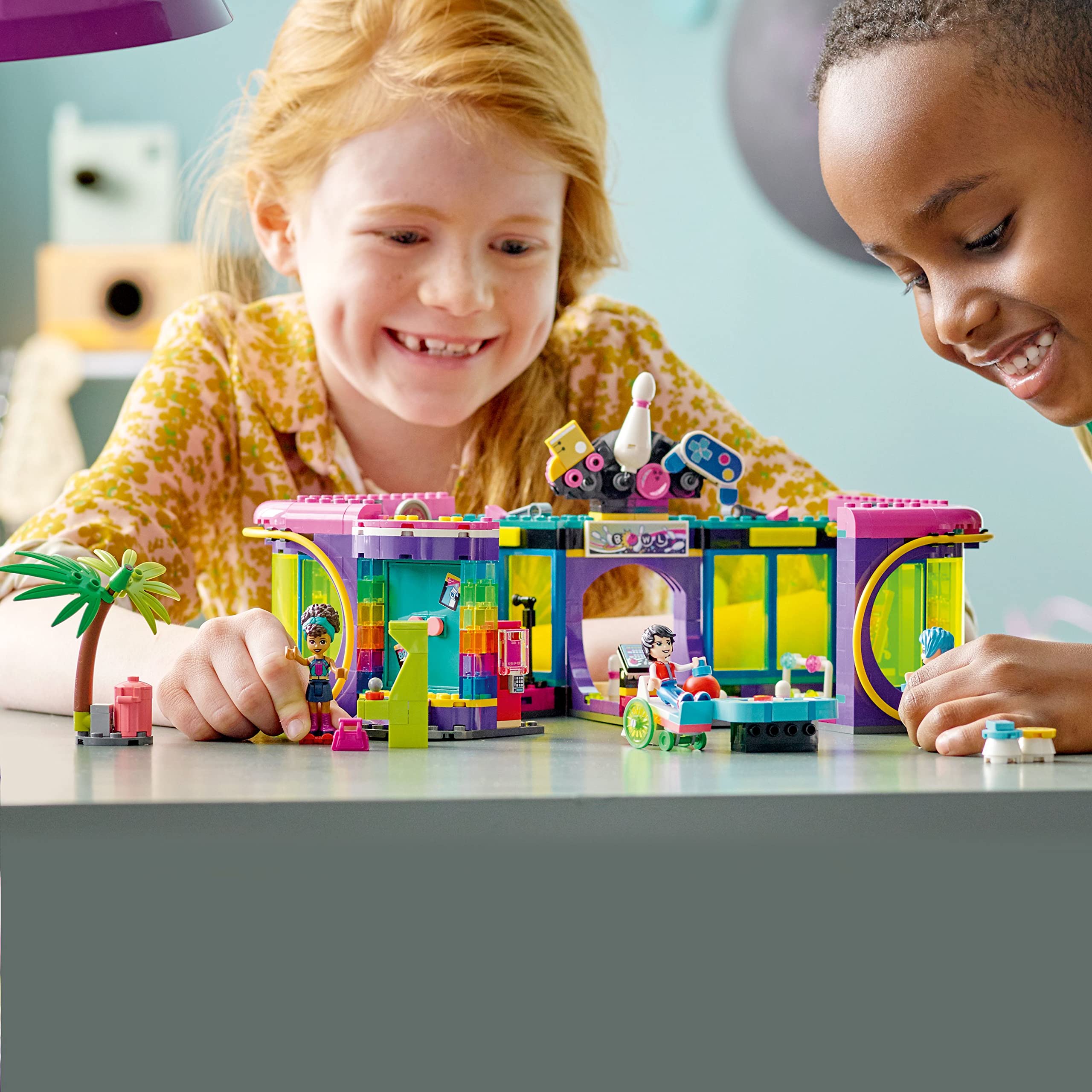 LEGO Friends Roller Disco Arcade Building Set 41708 with Andrea Mini-Doll - Creative Toy Bowling Game for Kids Ages 7+ | Perfect Birthday Gift for Girls & Boys | Fun Playset for Indoor Play, Family Game Nights & STEM Learning Activities