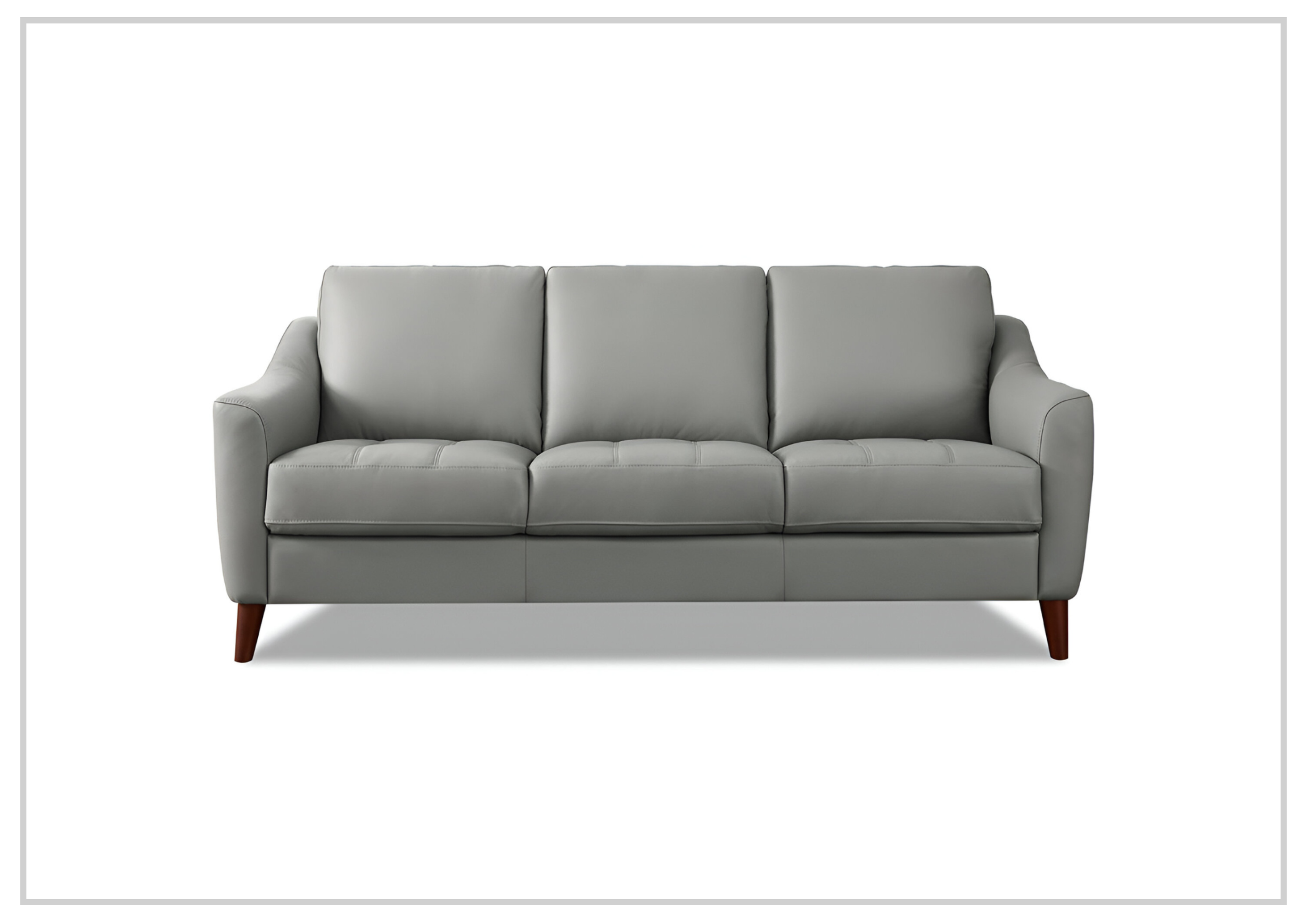 Hydeline Ersa 3-Seater Genuine Leather Sofa with Soft Slope Arms - Modern Living Room Furniture for Home, Office & Lounge Comfort