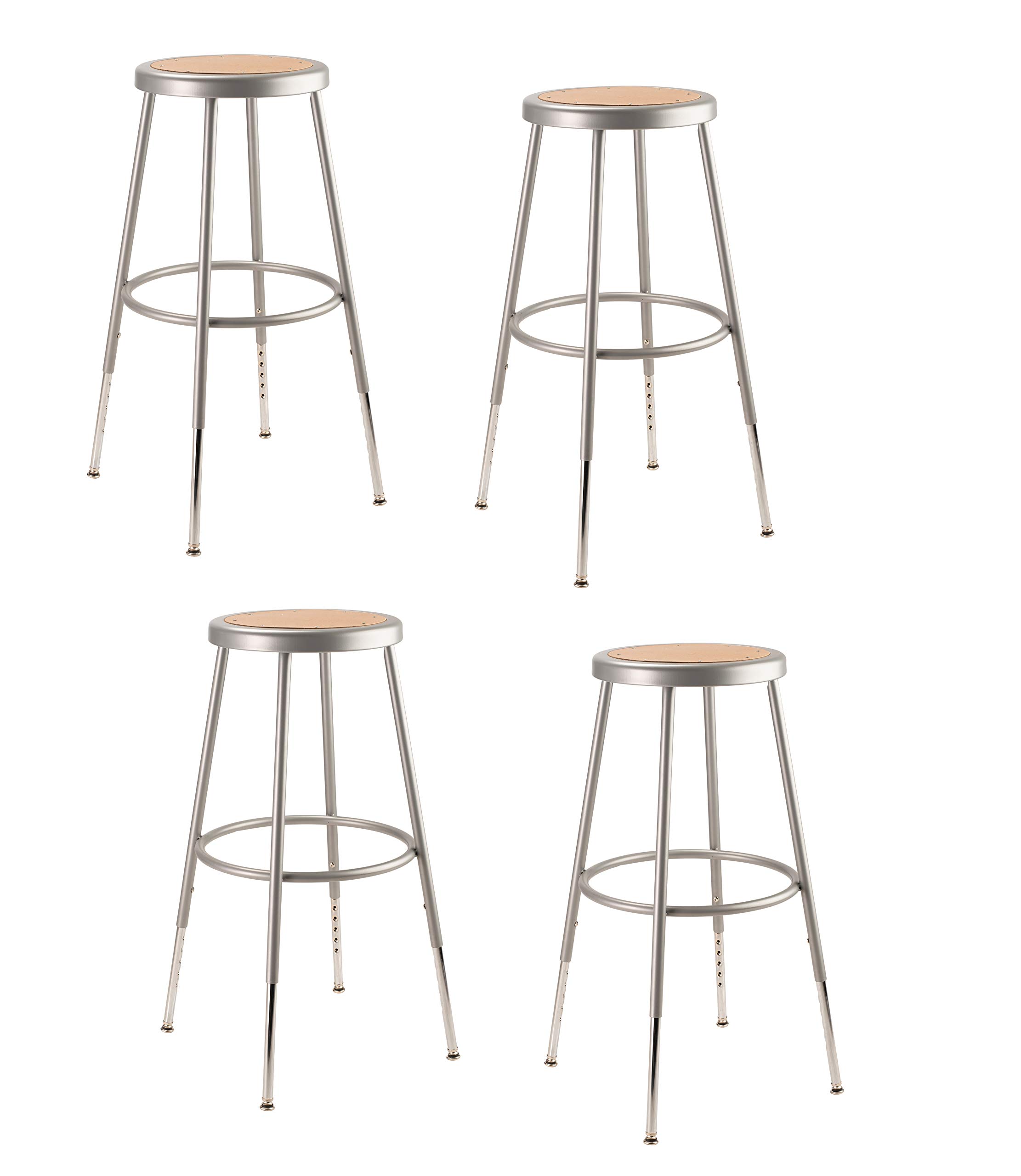 (4 Pack) Heavy Duty Adjustable Steel Stool 25