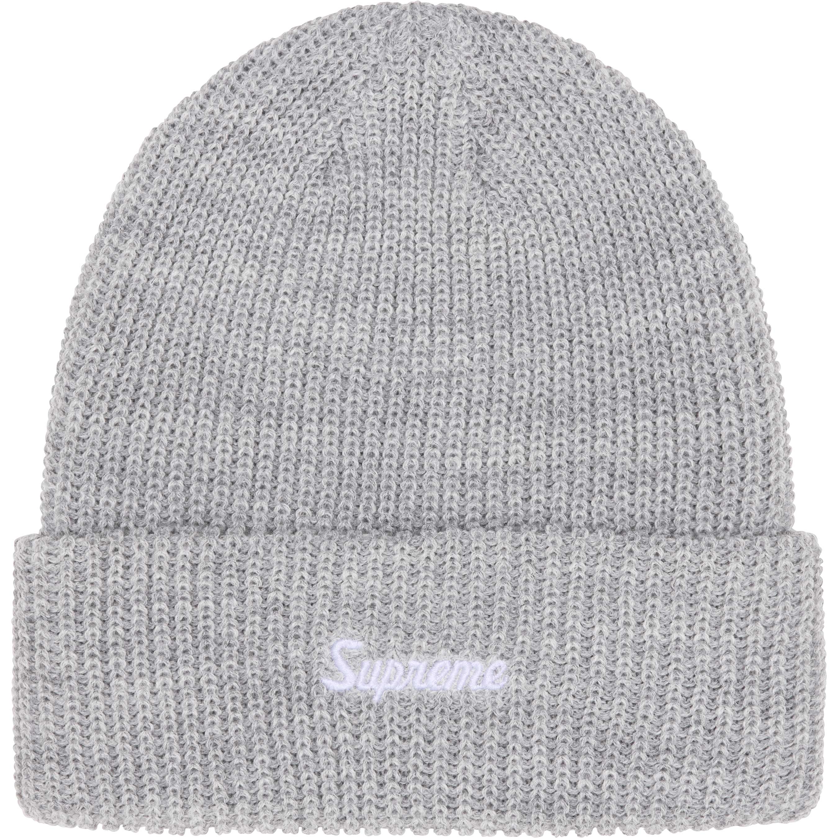 Supreme Loose Gauge Knit Beanie for Men & Women - Soft Winter Hat in Grey - Perfect for Skiing, Snowboarding & Cold Weather Activities