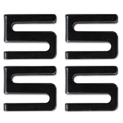 Alera® Wire Shelving S Hooks - Heavy Duty Metal Hooks for Shelving Units (Black, Pack of 4) - Perfect for Garage Storage, Closet Organization & Retail Display