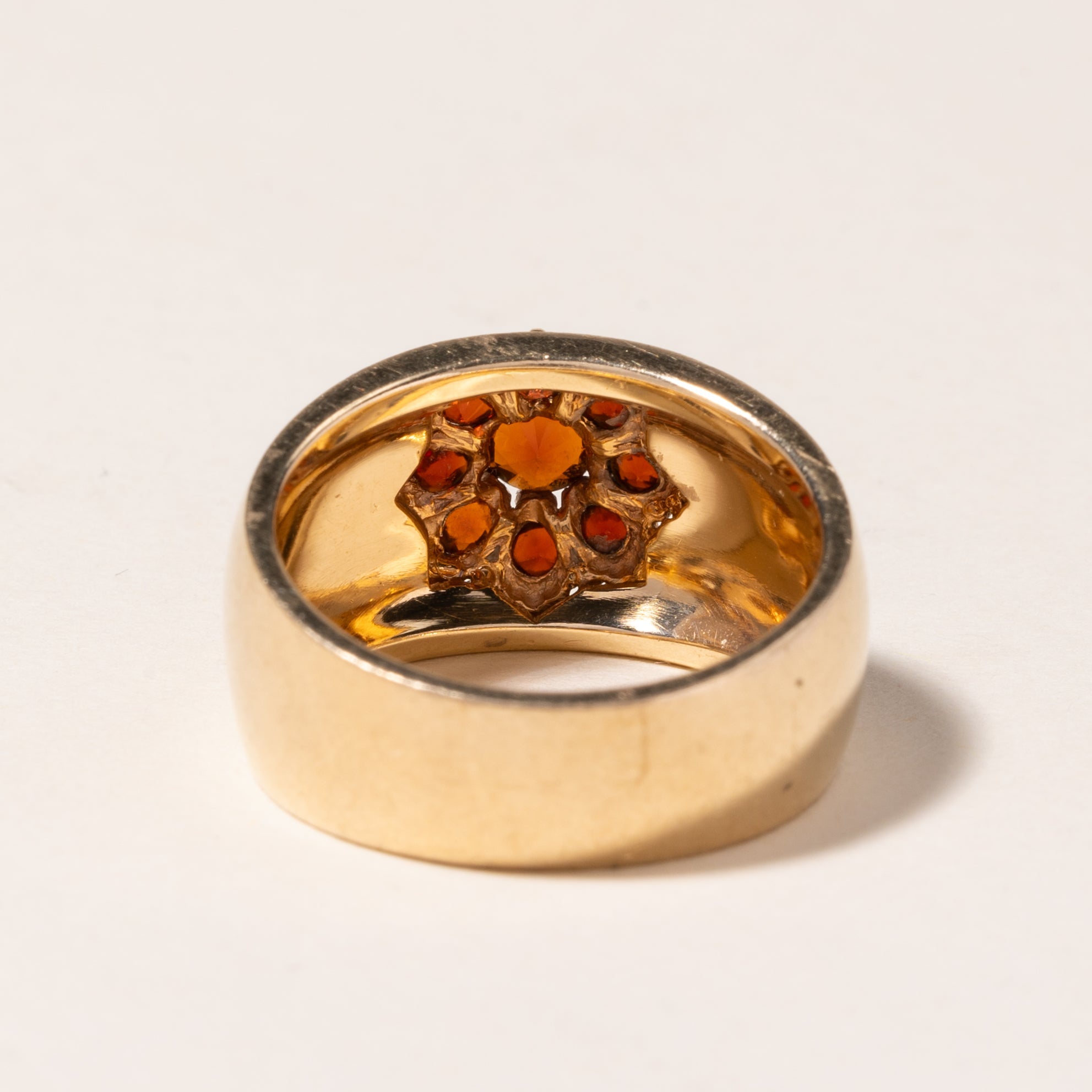 14K Yellow Gold Garnet Ring for Women - 1.02ctw Garnet Stone Band Size 8.75 - Elegant Stackable Ring for Anniversary, Valentine's Day Gift, or Everyday Wear