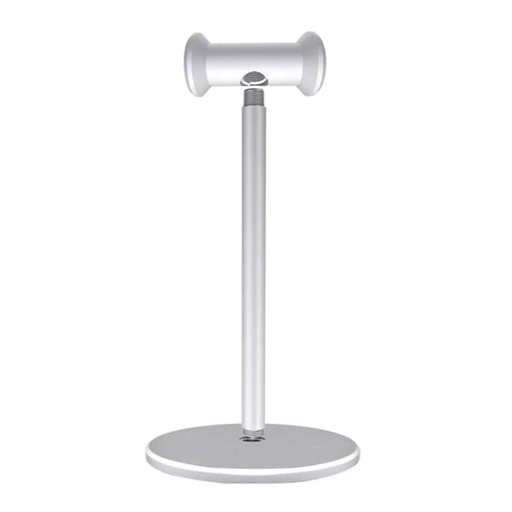 Premium Aluminum Alloy Headphone Stand with Anti-Slip Base - Universal Headset Holder & Storage Rack for Gaming, Studio, and Office Use (Silver)