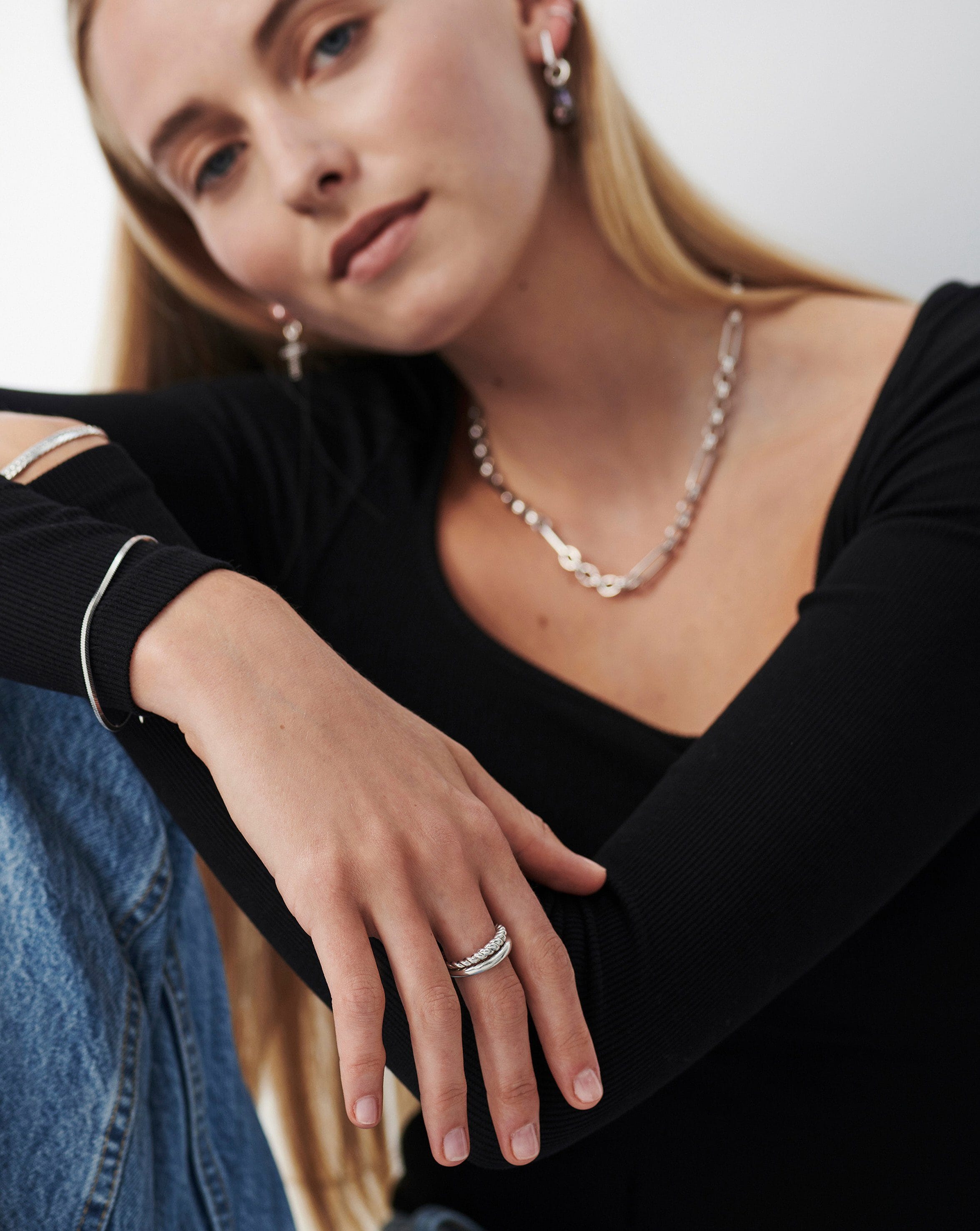 Radial Ring | Sterling Silver Band for Women | Elegant Stackable Jewelry for Everyday Wear & Special Occasions